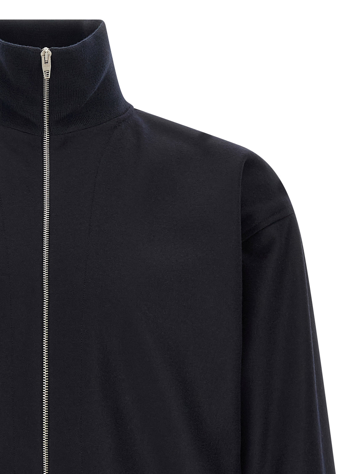 Jil Sander Blue Wool Full-Length Jacket