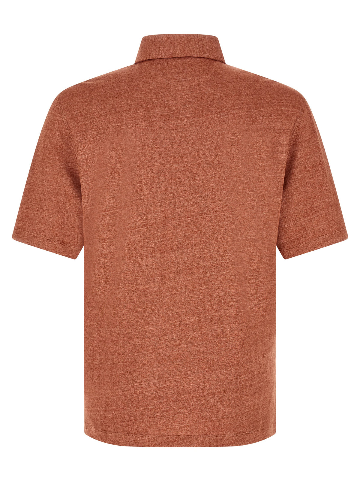 Brunello Cucinelli Orange Linen Polo Shirt