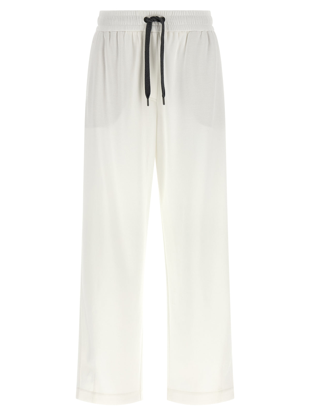 Brunello Cucinelli White Cotton Joggers (Workout Pants)