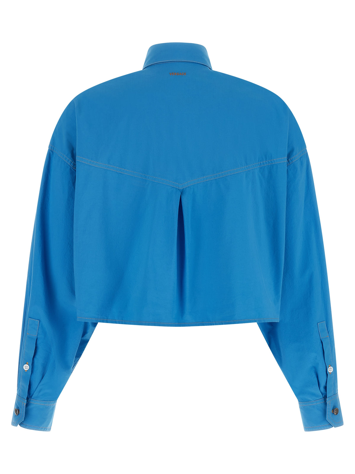 Versace Blue Cotton Blouse