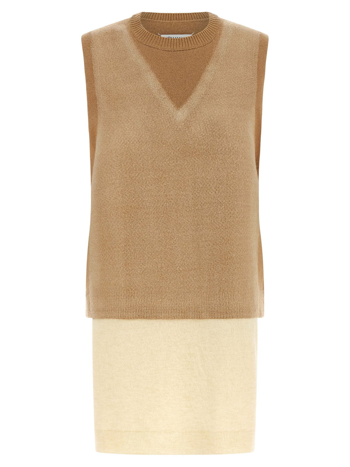Maison Margiela Beige Virgin Wool Sleeveless Jacket