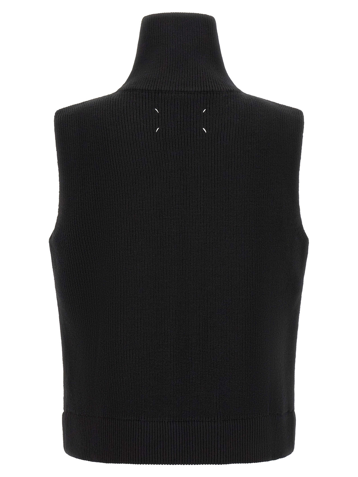 Maison Margiela Black Wool Sleeveles Sweater