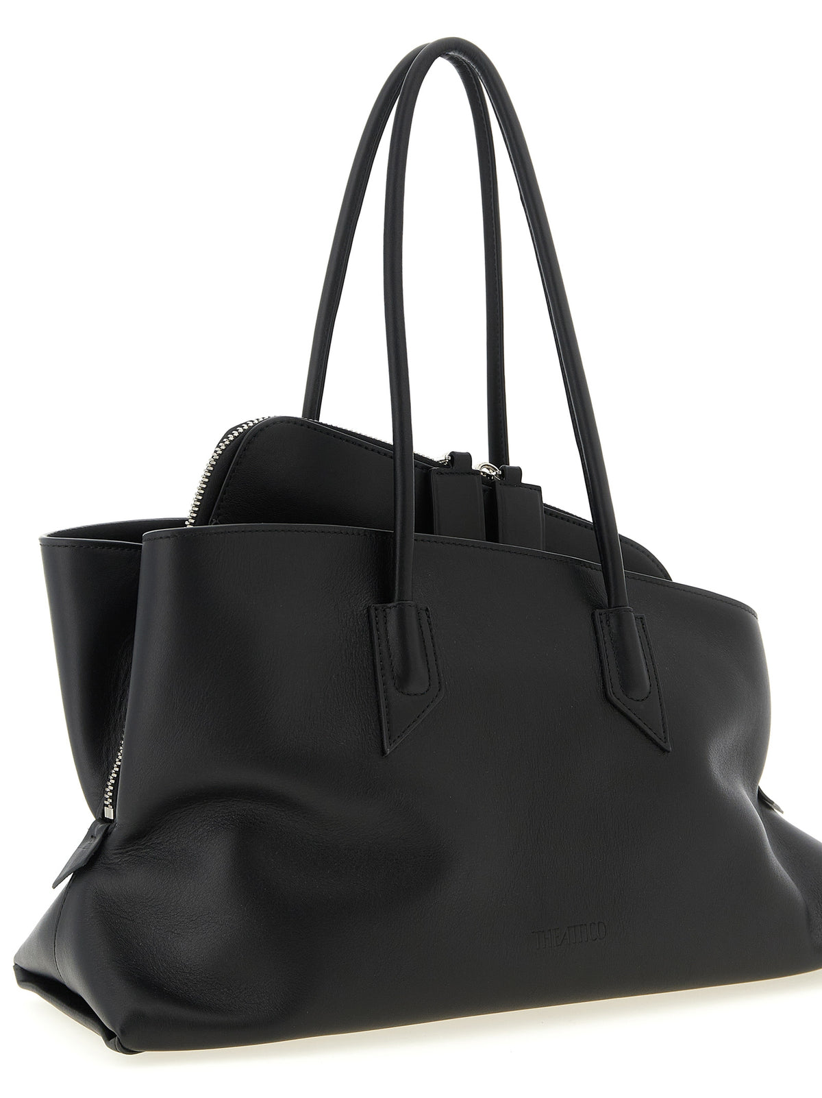 The Attico Black Calfskin Shoulder Bag