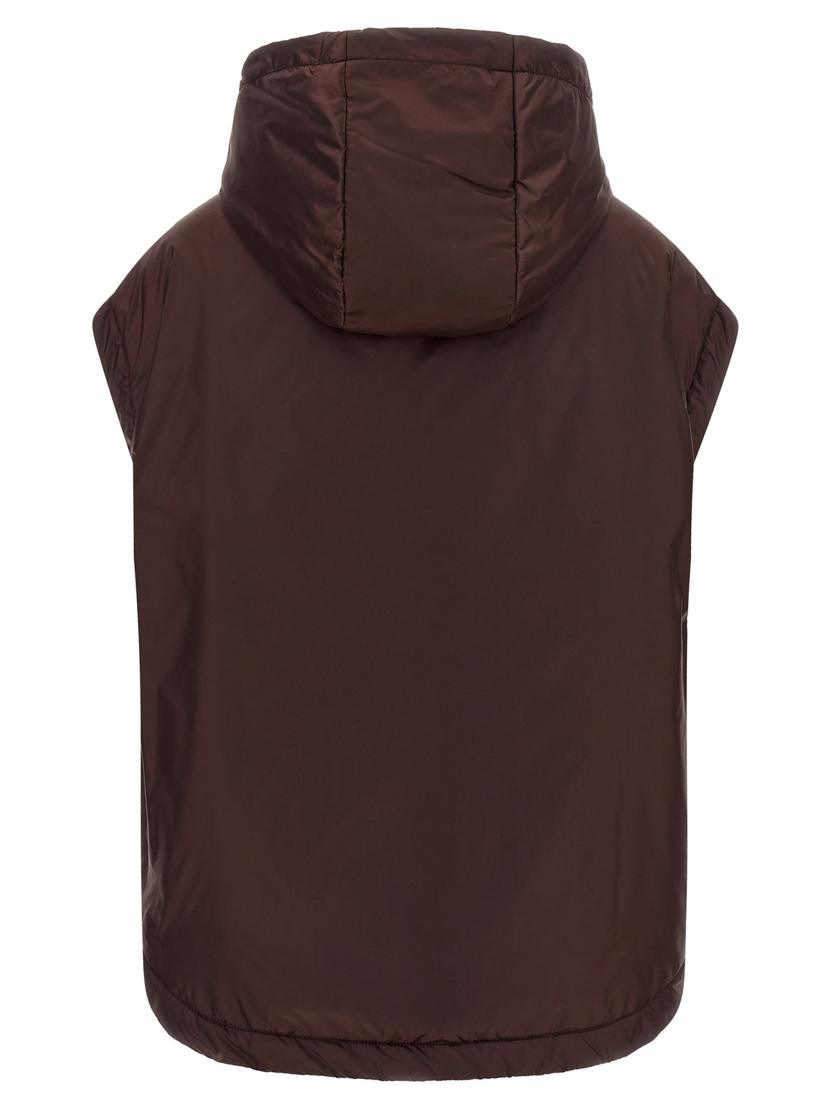 Max Mara Bordeaux Polyester Sleeveless Jacket