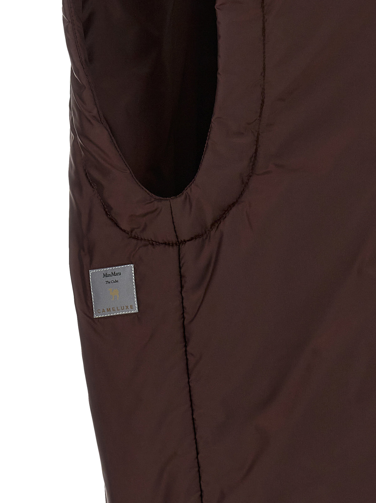 Max Mara Bordeaux Polyester Sleeveless Jacket