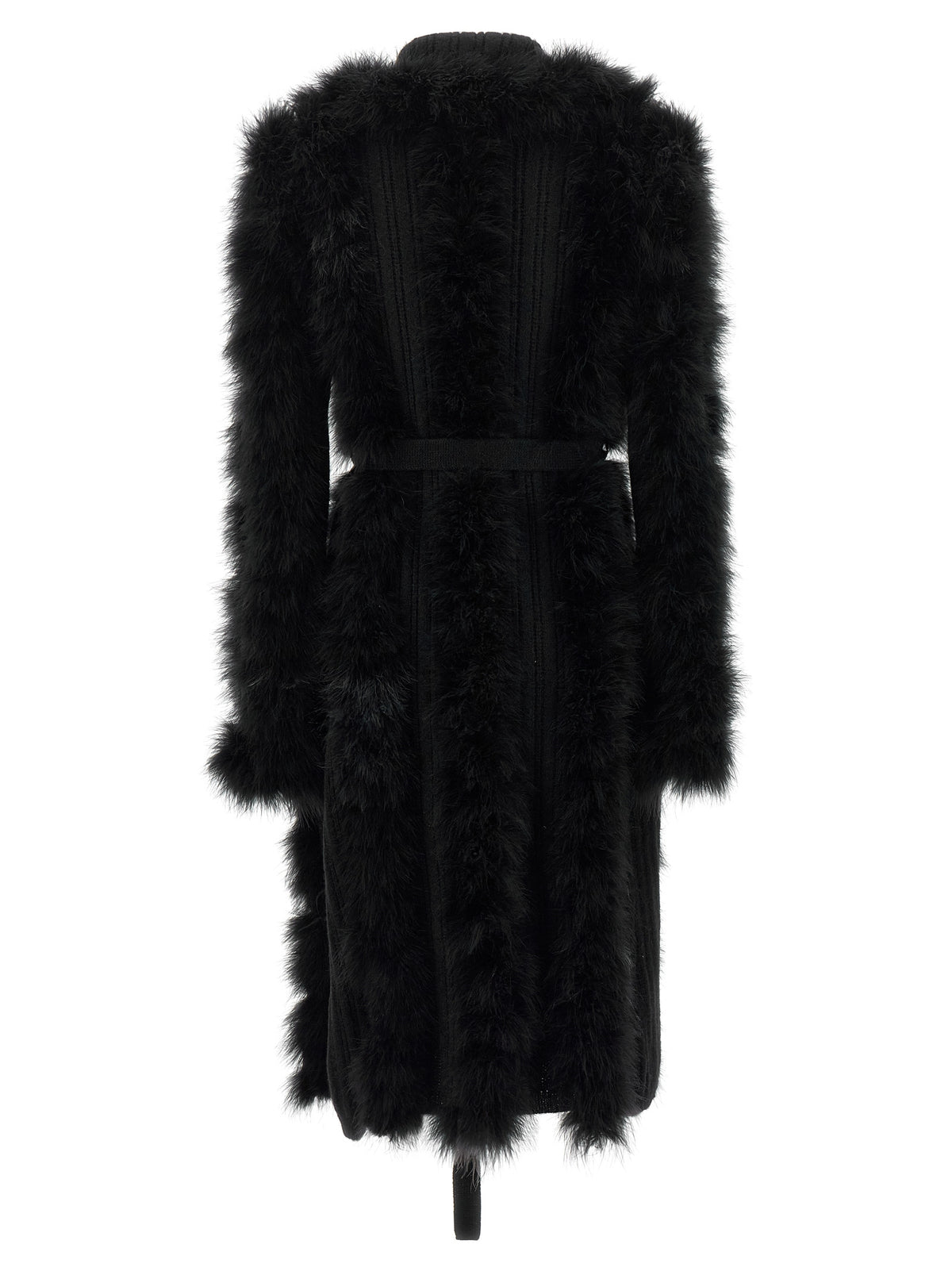 The Attico Black Wool Coat