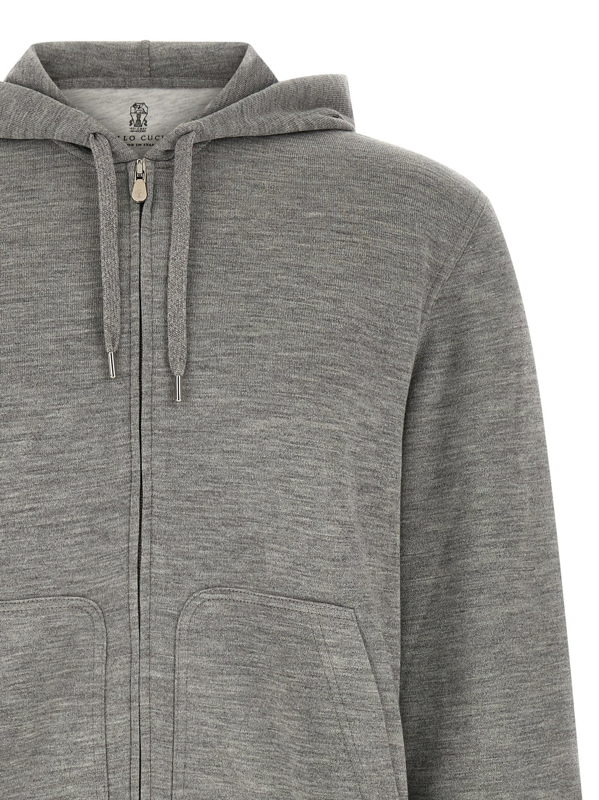 Brunello Cucinelli Gray Cashmere Sweatshirt