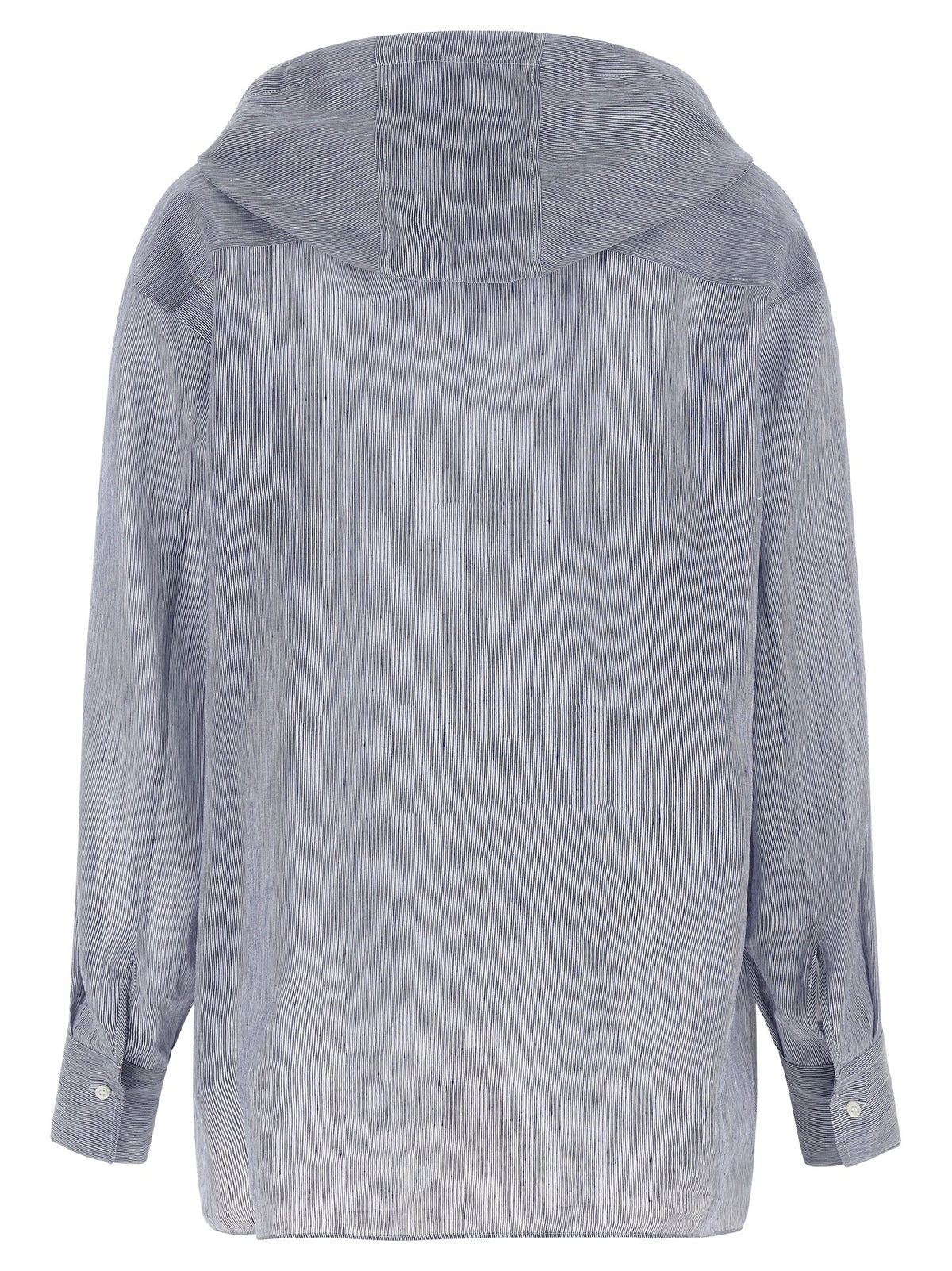 Brunello Cucinelli Blue Linen Blouse