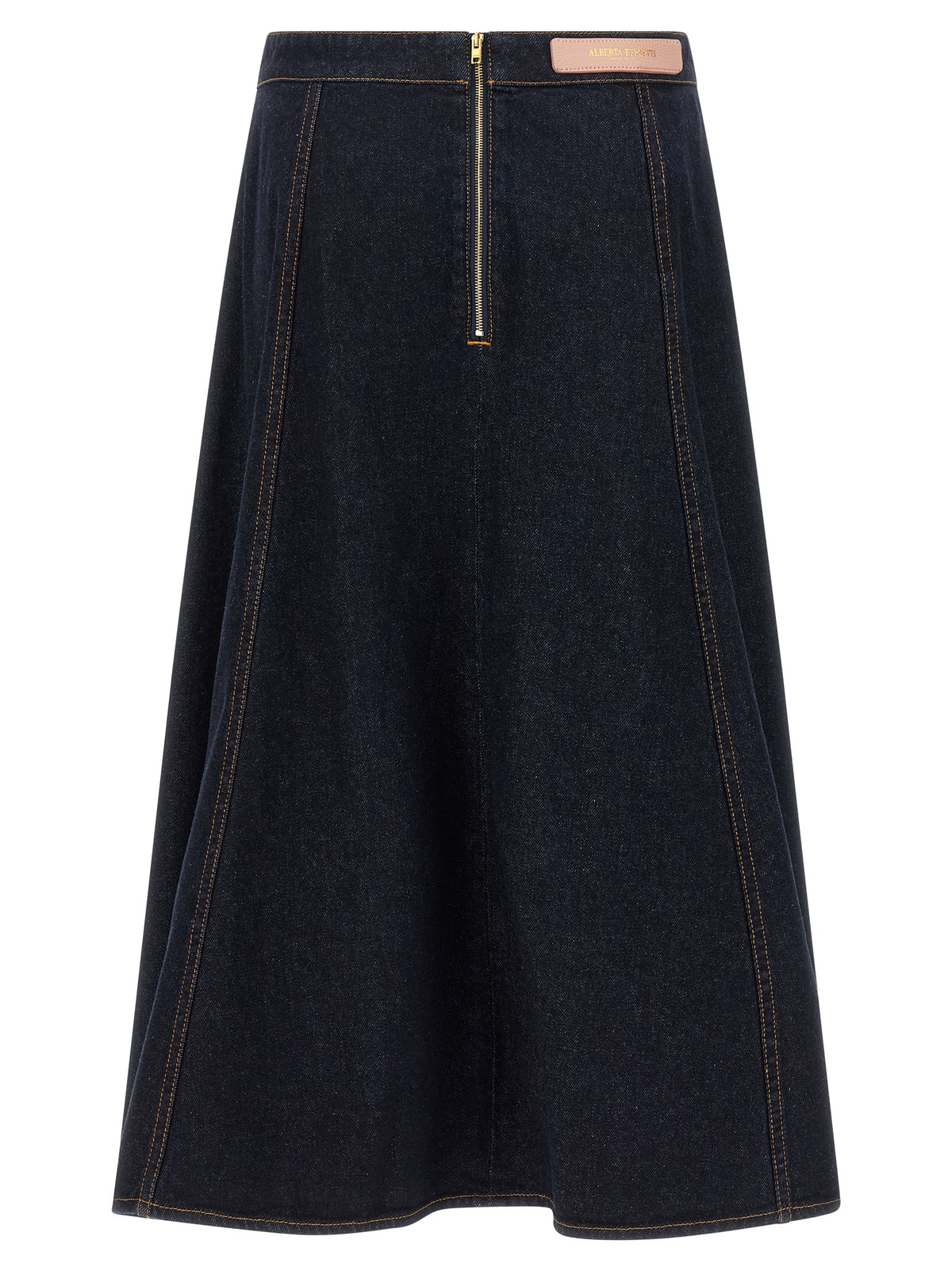 Alberta Ferretti Blue Cotton Mini Skirt
