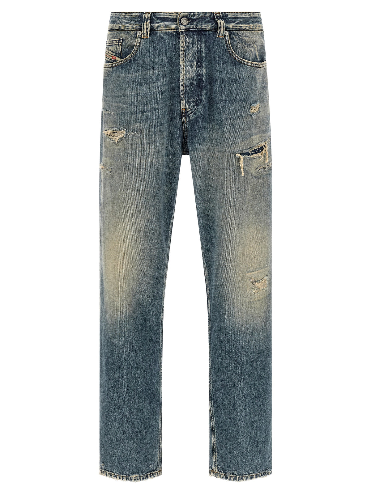 Diesel Blue Cotton Tapered Jeans