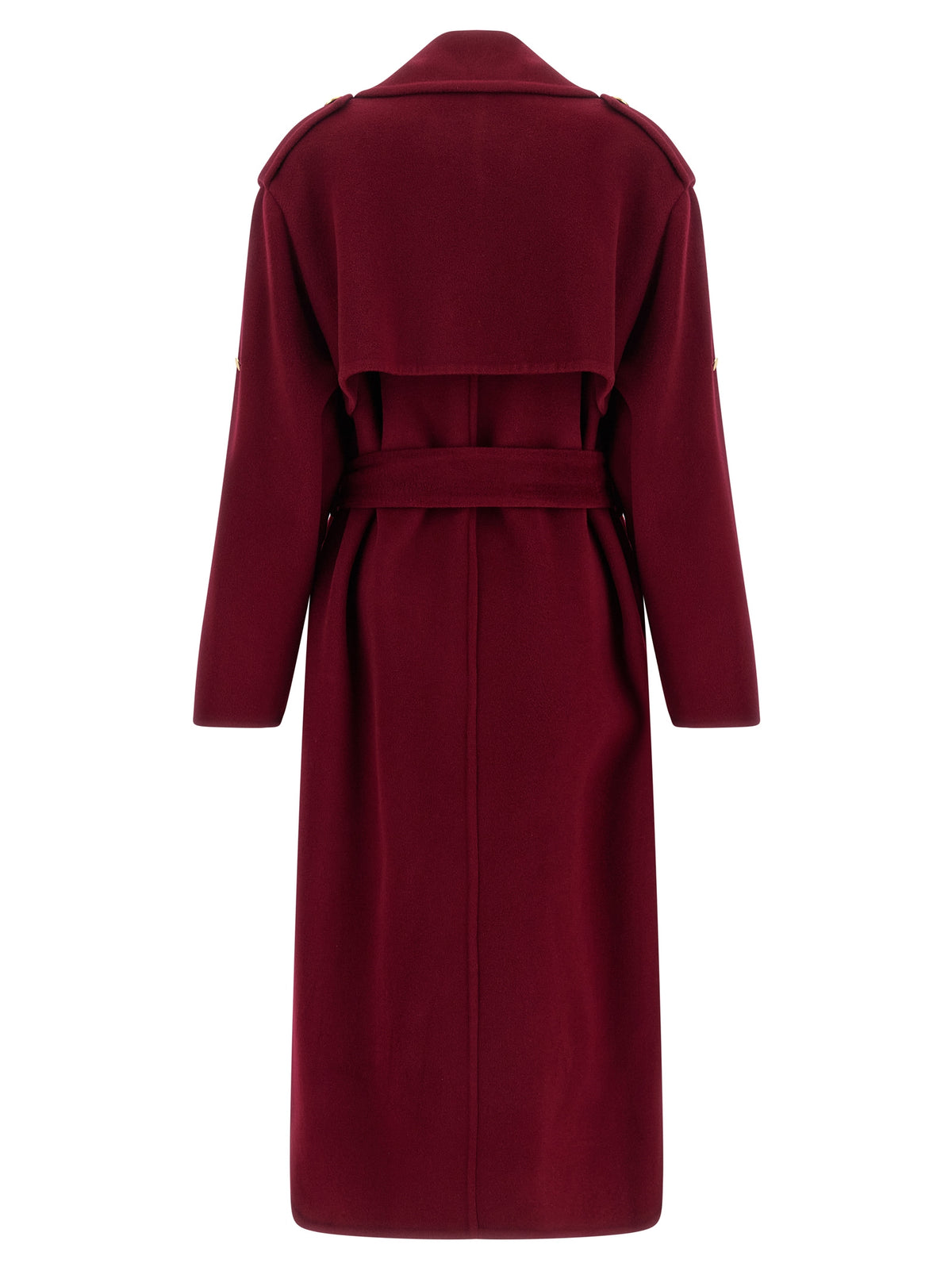 Alberta Ferretti Red Wool Coat