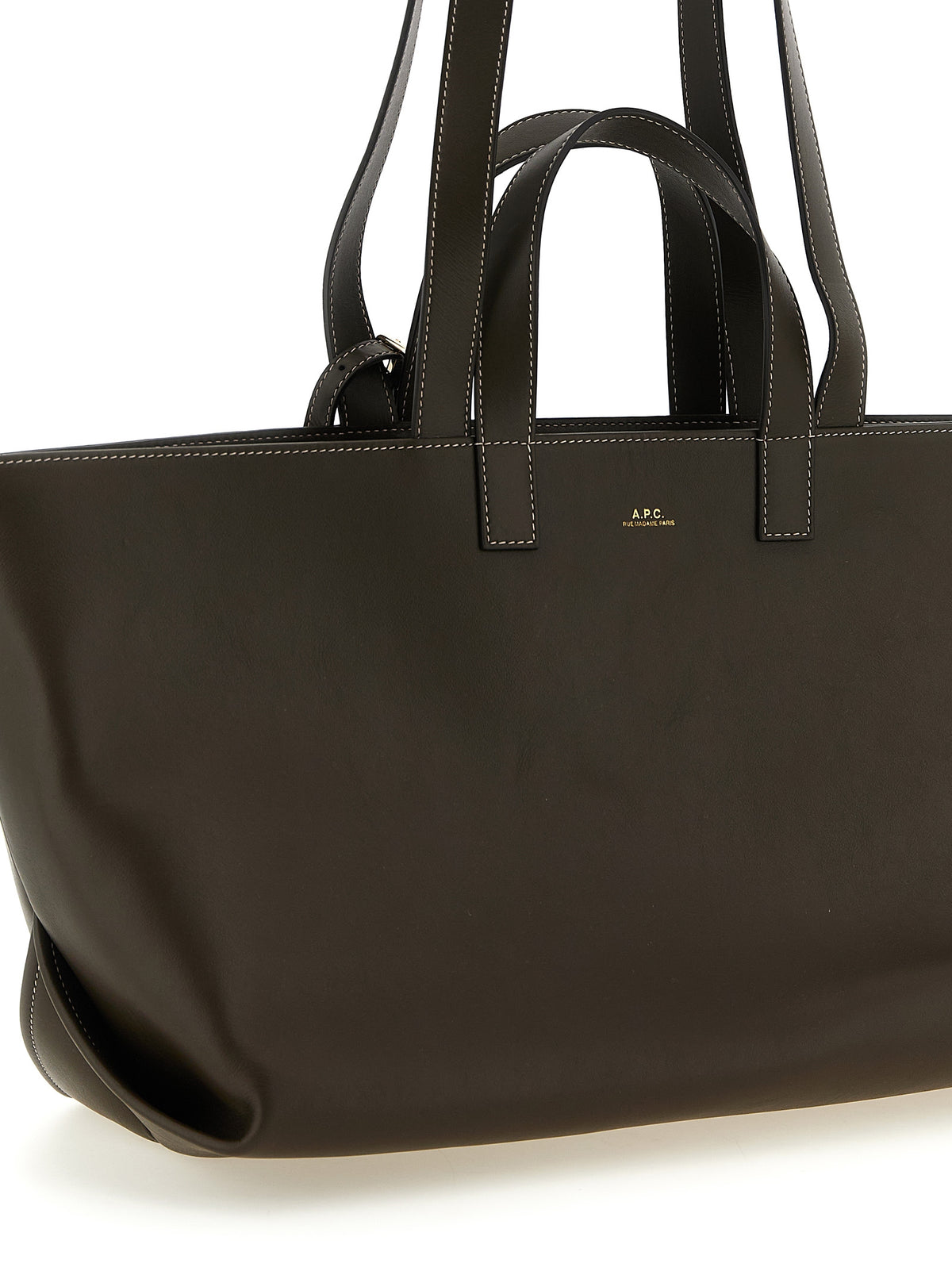A.P.C. Brown Cowhide Tote Bag