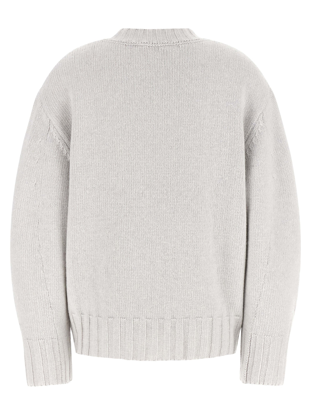 The Attico Gray Virgin Wool Cardigan