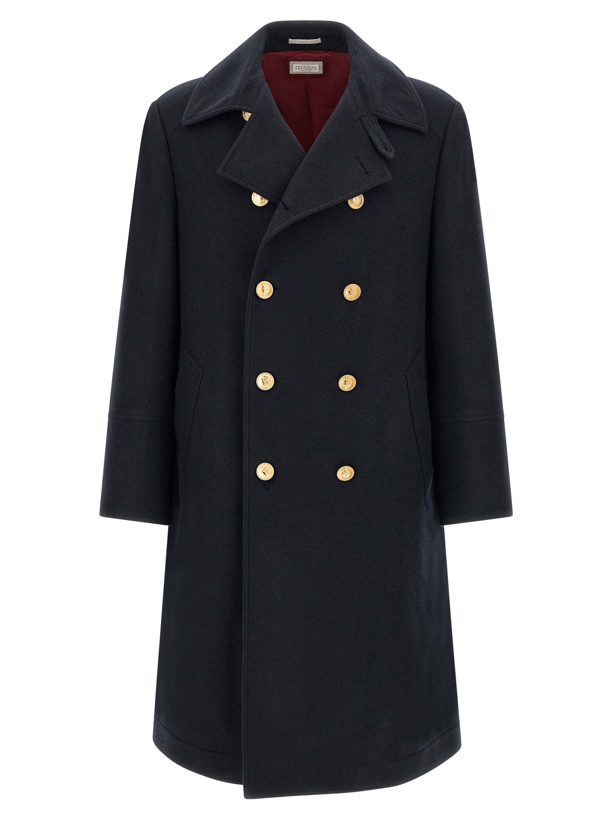 Brunello Cucinelli Blue Cashmere Coat