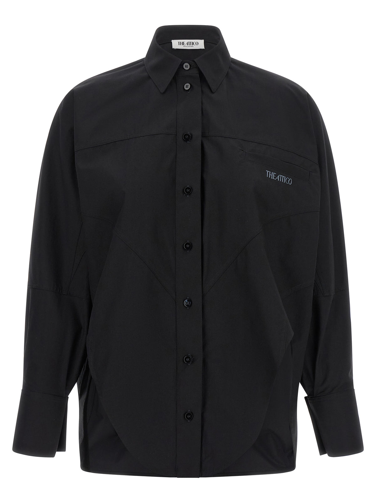 The Attico Black Cotton Blouse