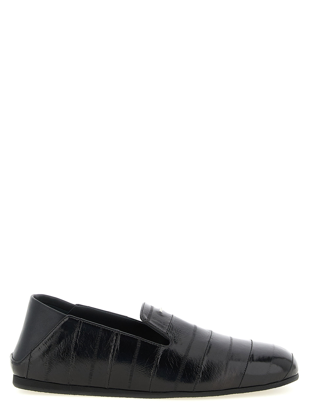 Giuseppe Zanotti Black Leather Slip-On Loafers