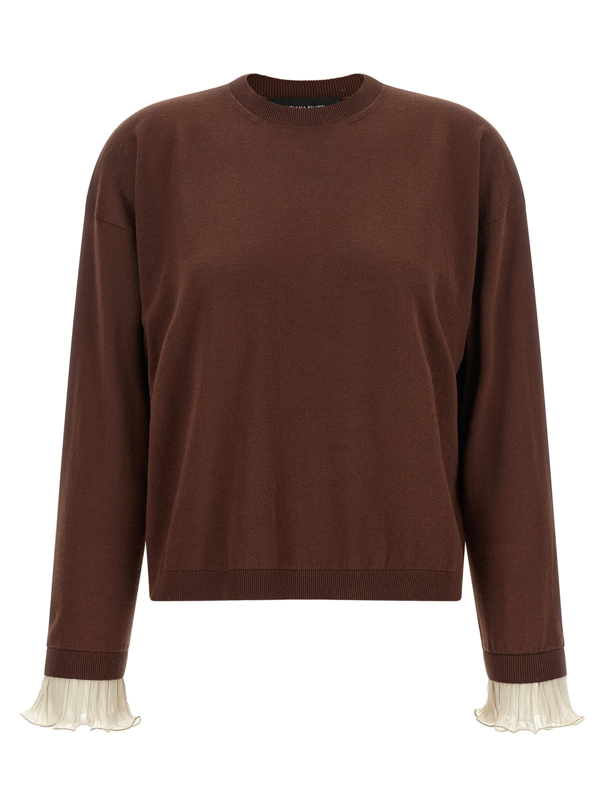 Fabiana Filippi Brown Virgin Wool Cardigan
