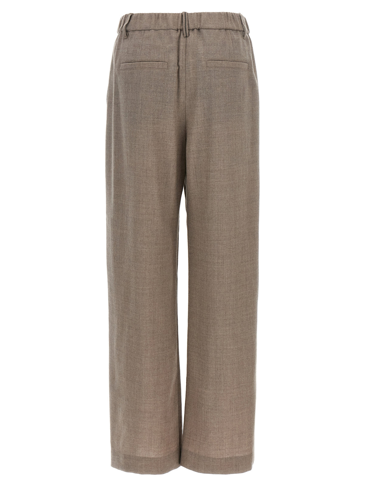 Brunello Cucinelli Gray Virgin Wool Casual Pants