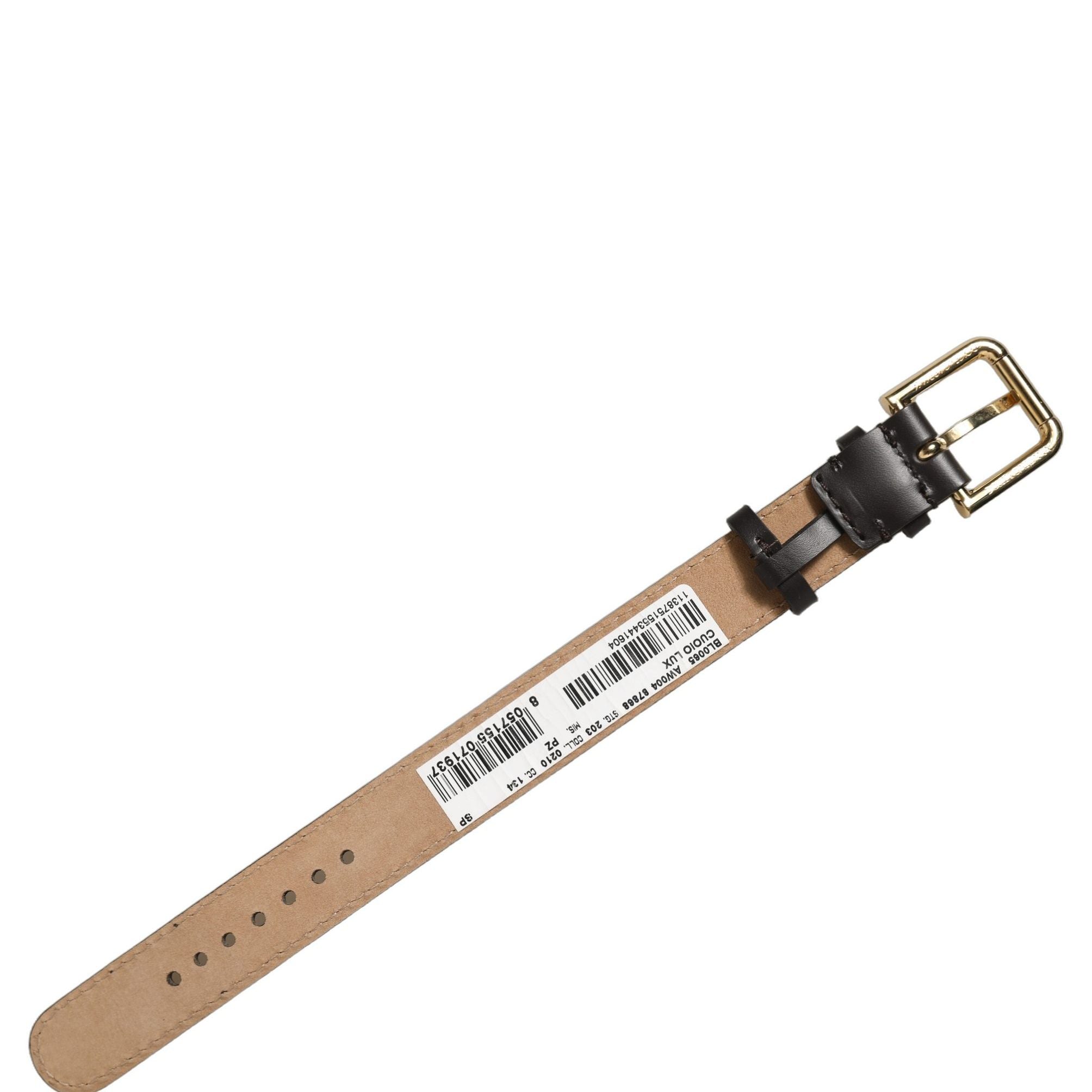 Dolce & Gabbana Black Calfskin Leather Gold Buckle Belt Strap Bracelet