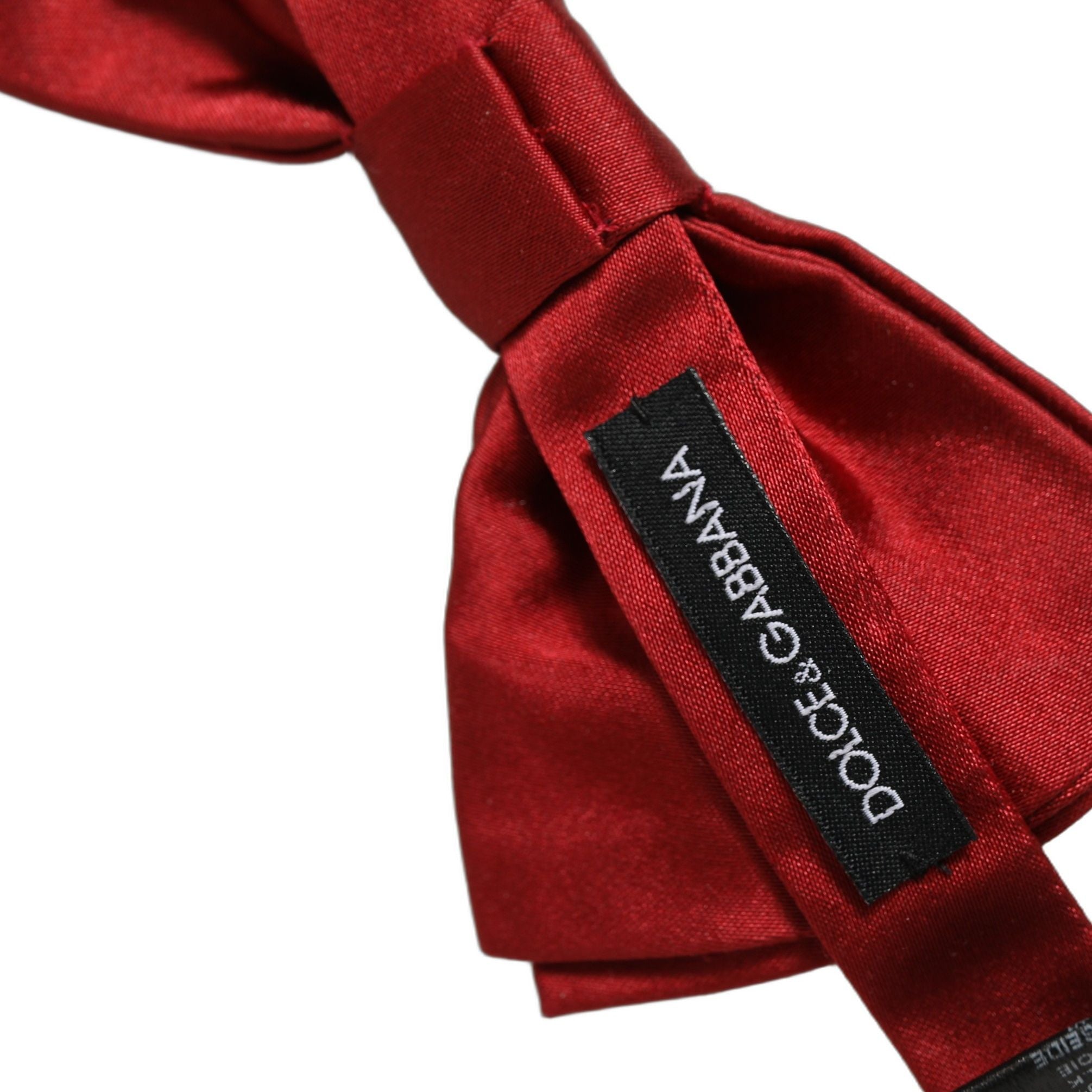 Dolce & Gabbana Men Red 100% Silk Adjustable Neck Papillon Bow Tie