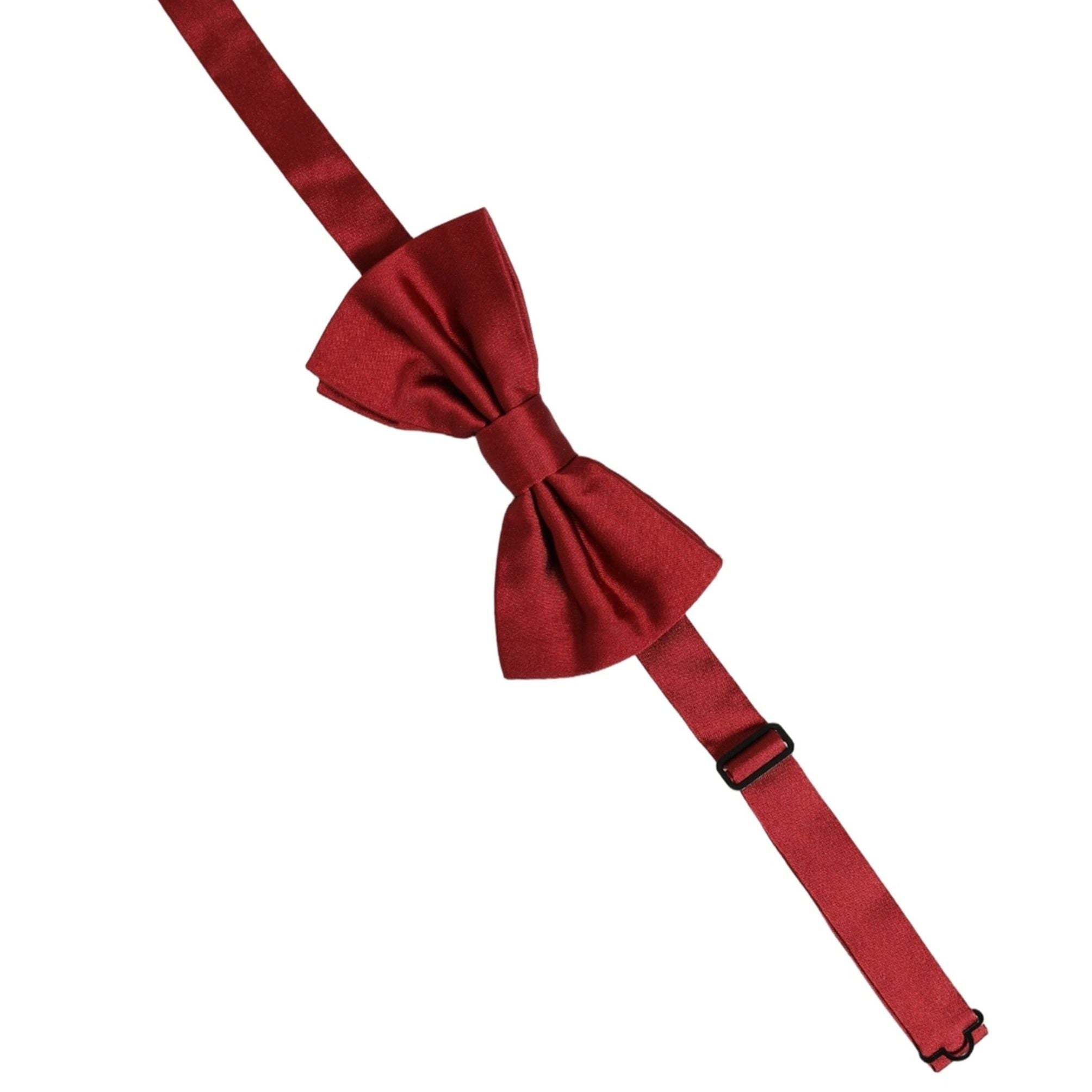 Dolce & Gabbana Men Red 100% Silk Adjustable Neck Papillon Bow Tie