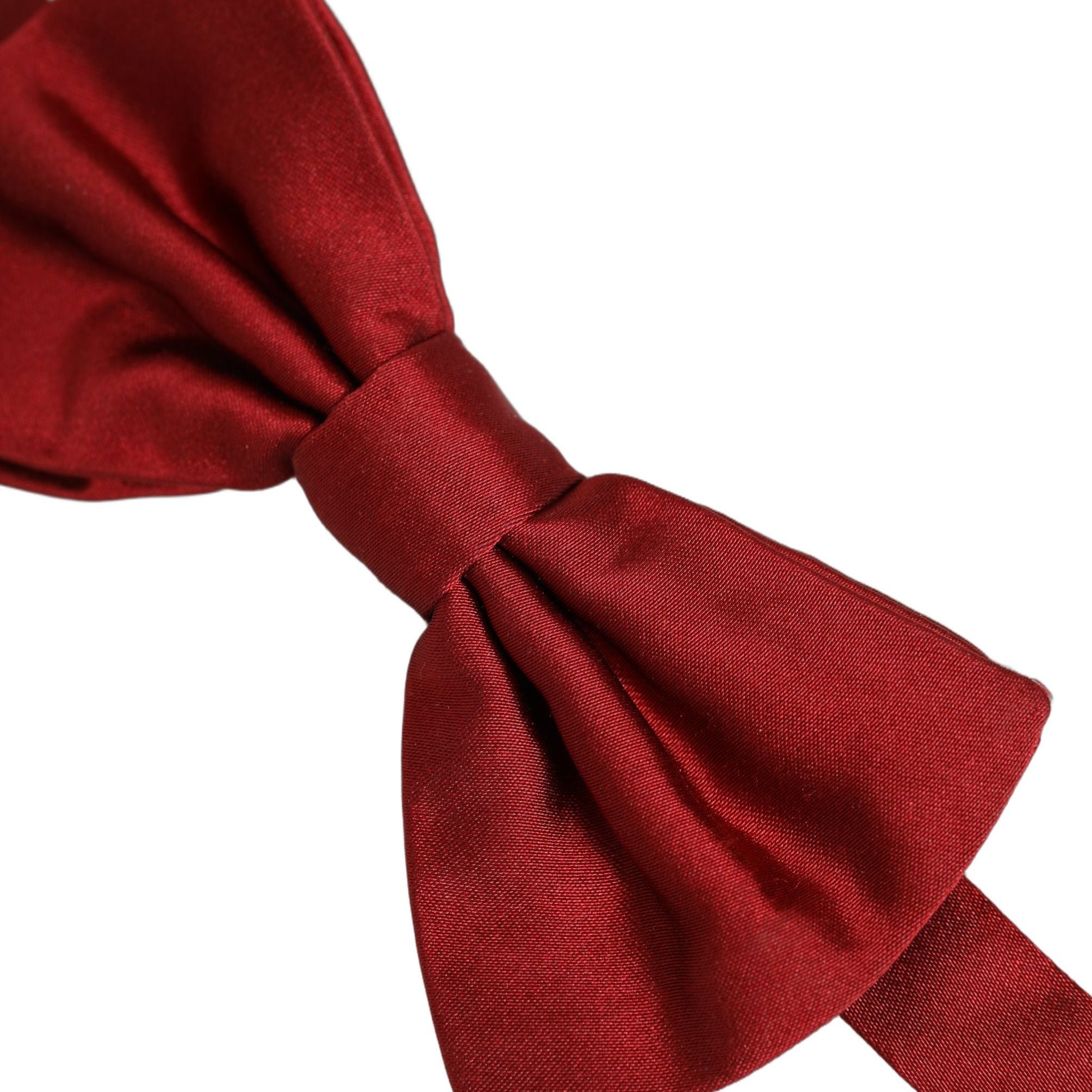 Dolce & Gabbana Men Red 100% Silk Adjustable Neck Papillon Bow Tie