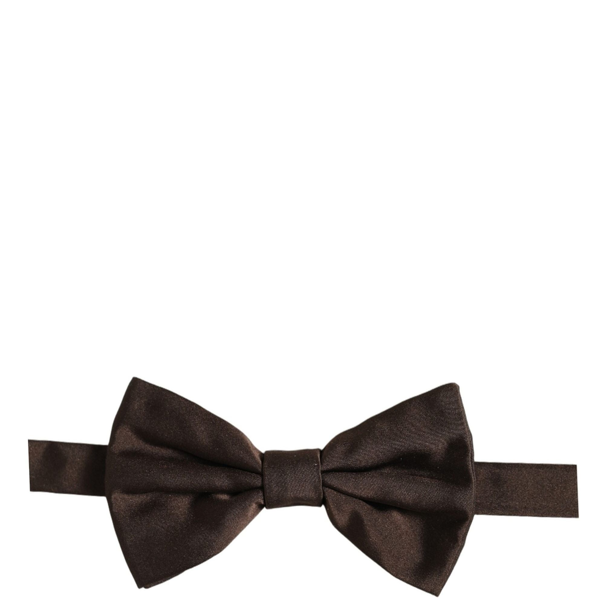 Dolce & Gabbana Men Brown 100% Silk Adjustable Neck Papillon Bow Tie