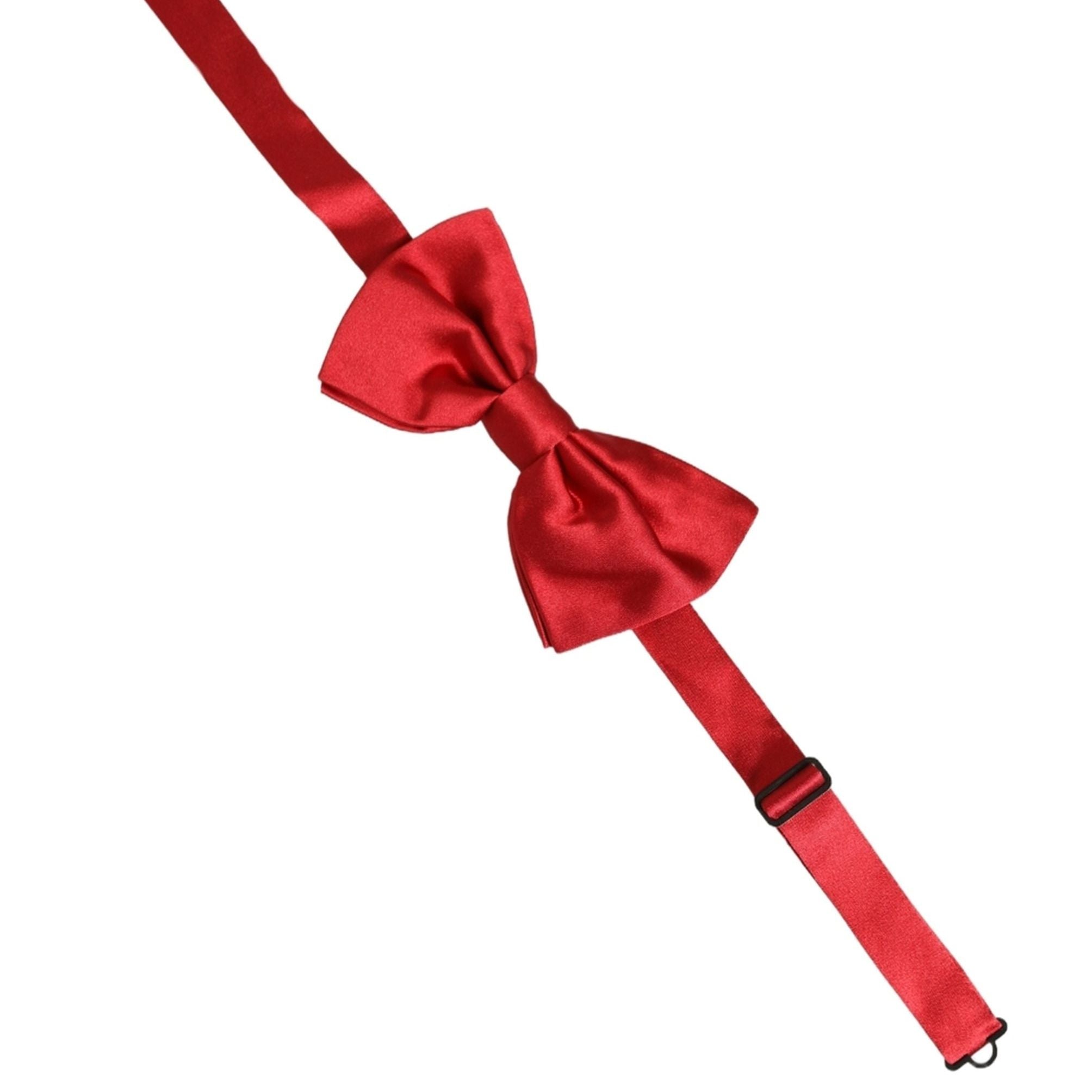 Dolce & Gabbana Men Red 100% Silk Adjustable Neck Papillon Bow Tie