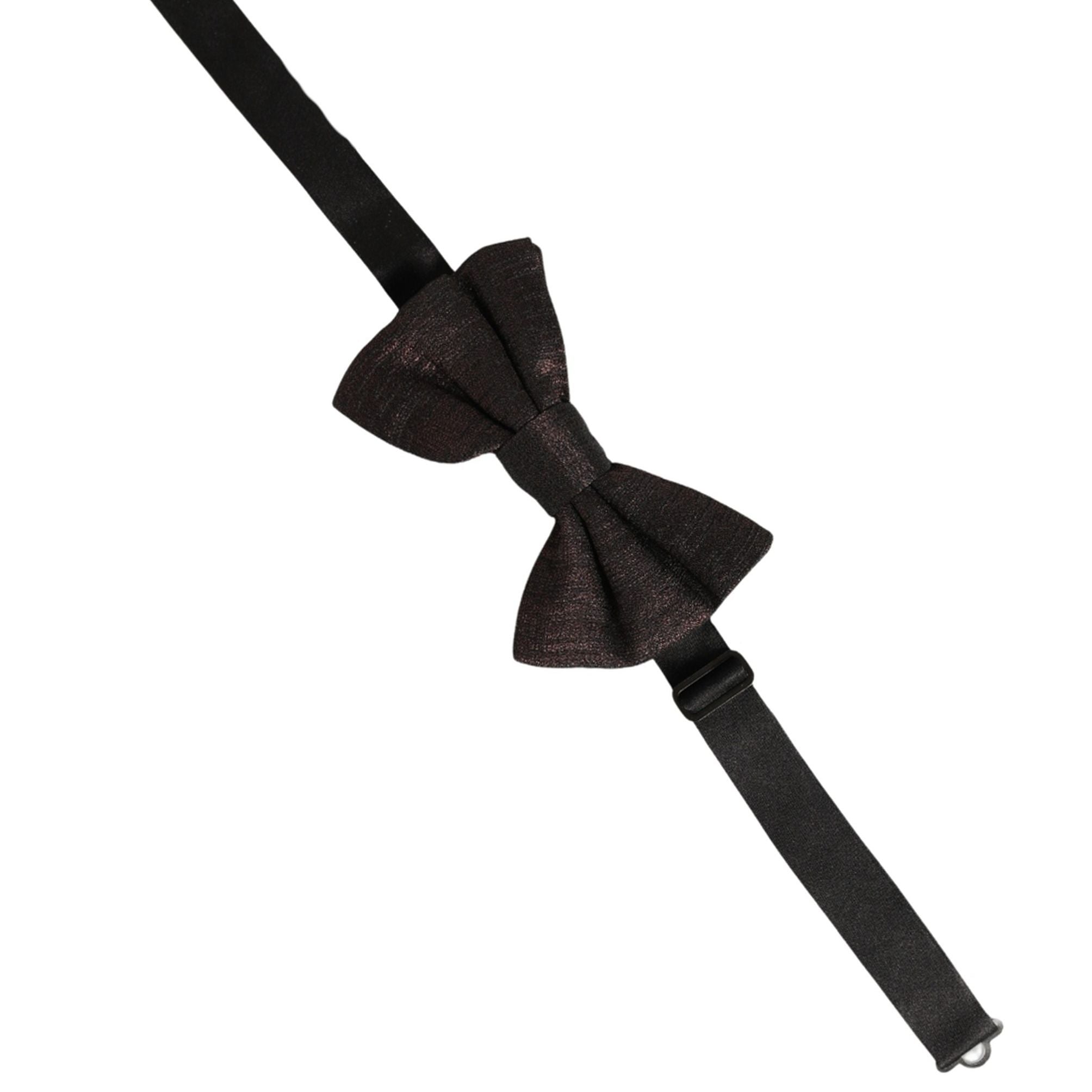 Dolce & Gabbana Men Brown 100% Silk Adjustable Neck Papillon Bow Tie