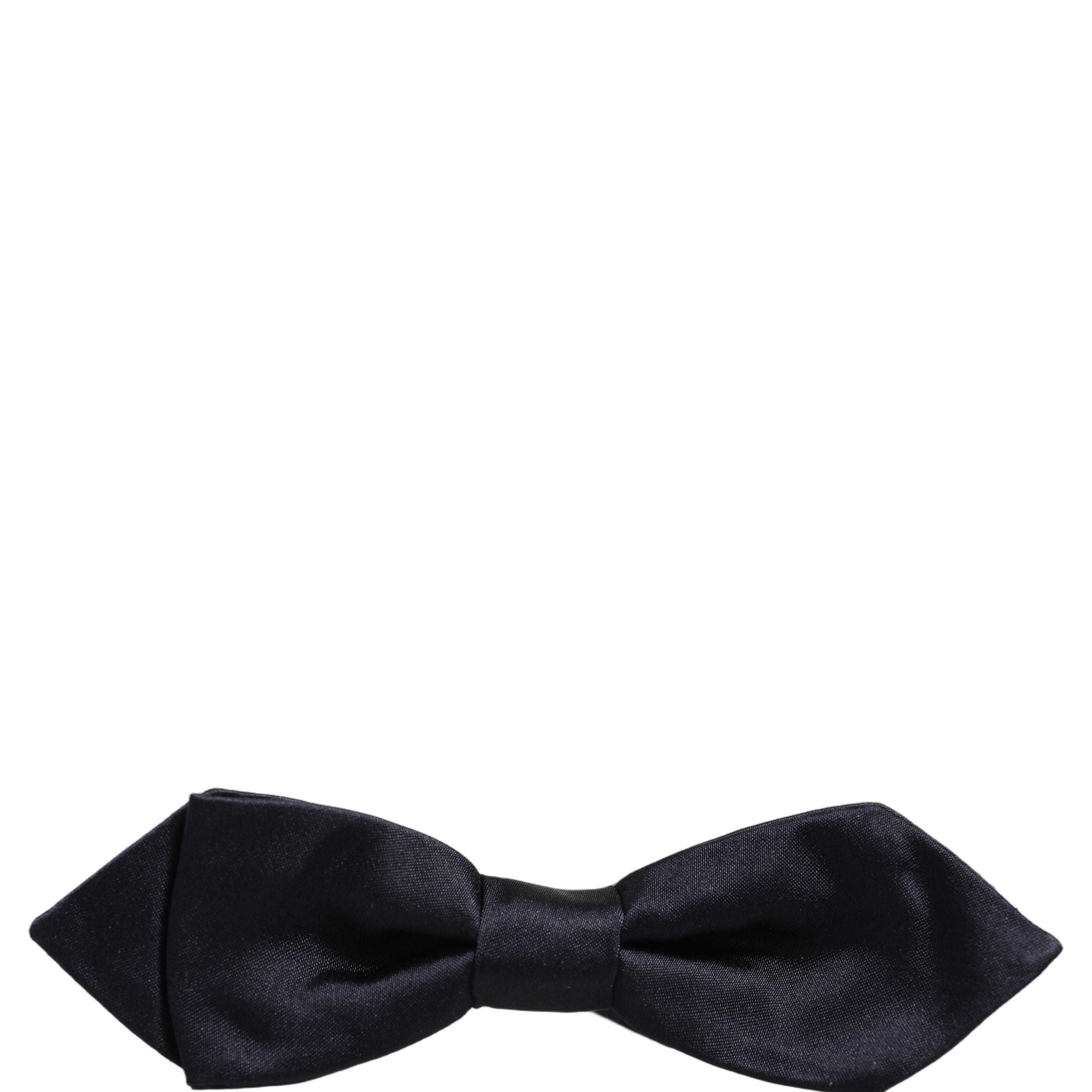 Dolce & Gabbana Men Dark Blue 100% Silk Adjustable Neck Papillon Bow Tie