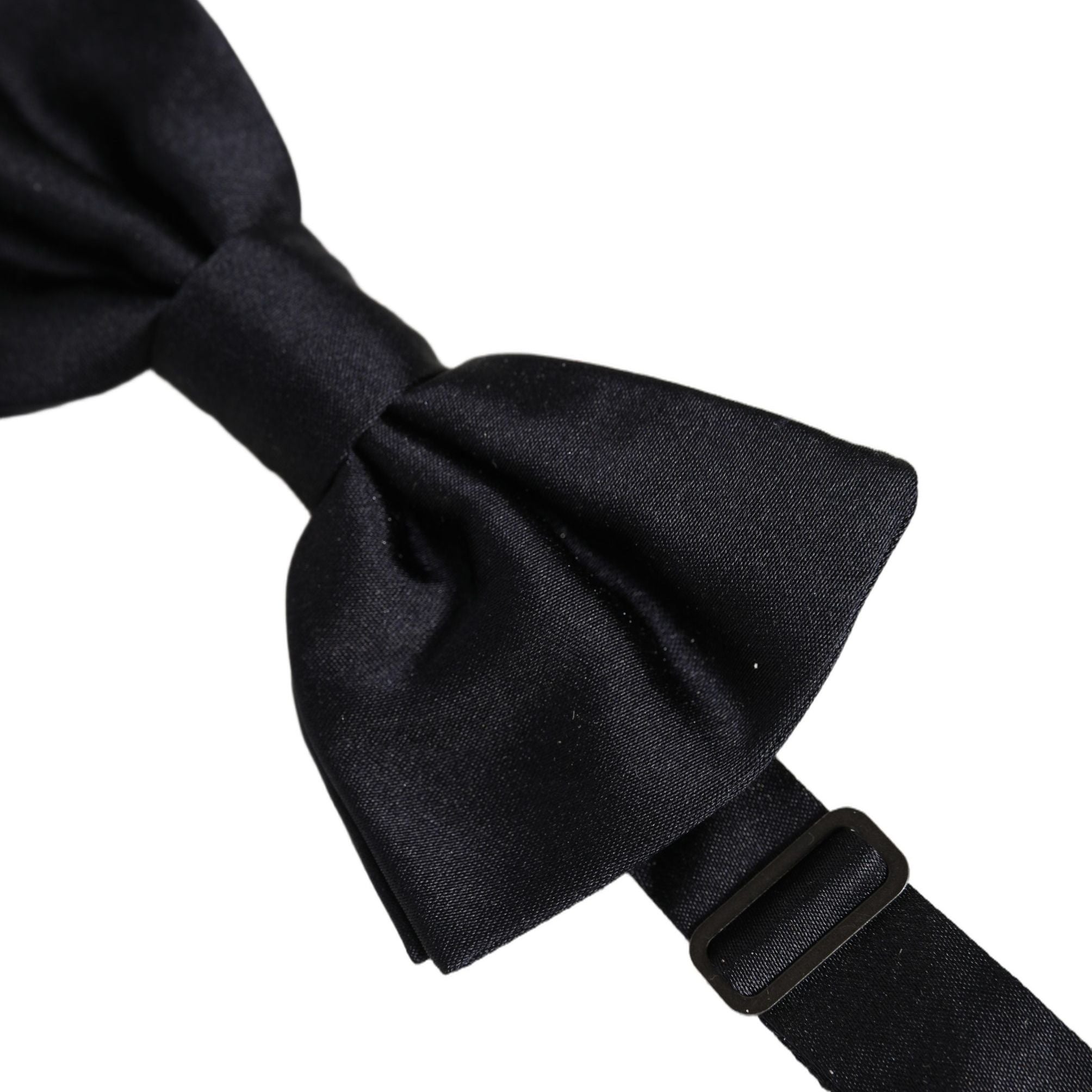 Dolce & Gabbana Men Black 100% Silk Adjustable Neck Papillon Bow Tie