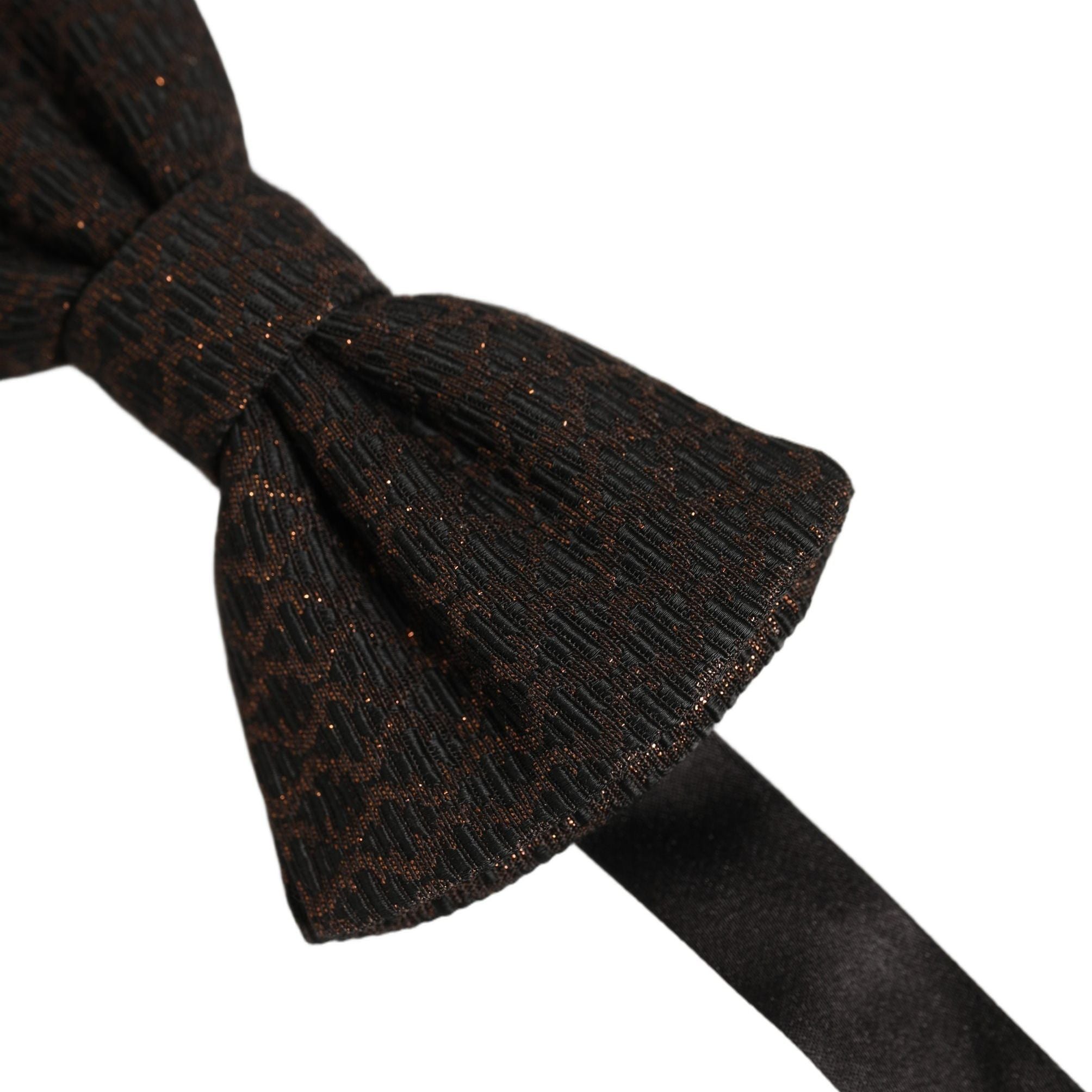 Dolce & Gabbana Men Brown 100% Silk Adjustable Neck Papillon Bow Tie