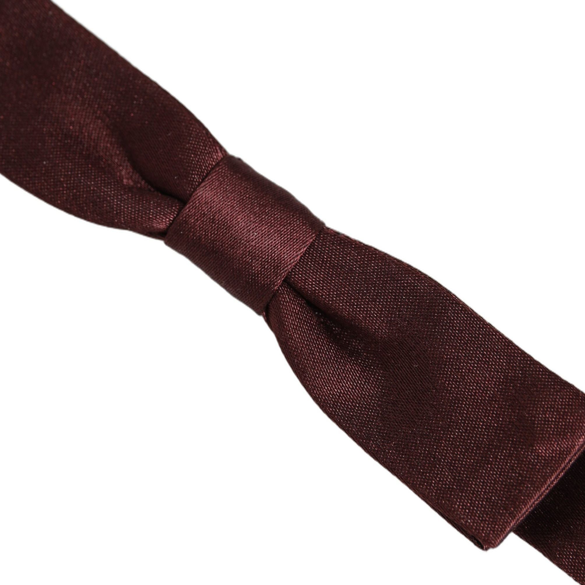 Dolce & Gabbana Men Brown 100% Silk Adjustable Neck Papillon Bow Tie