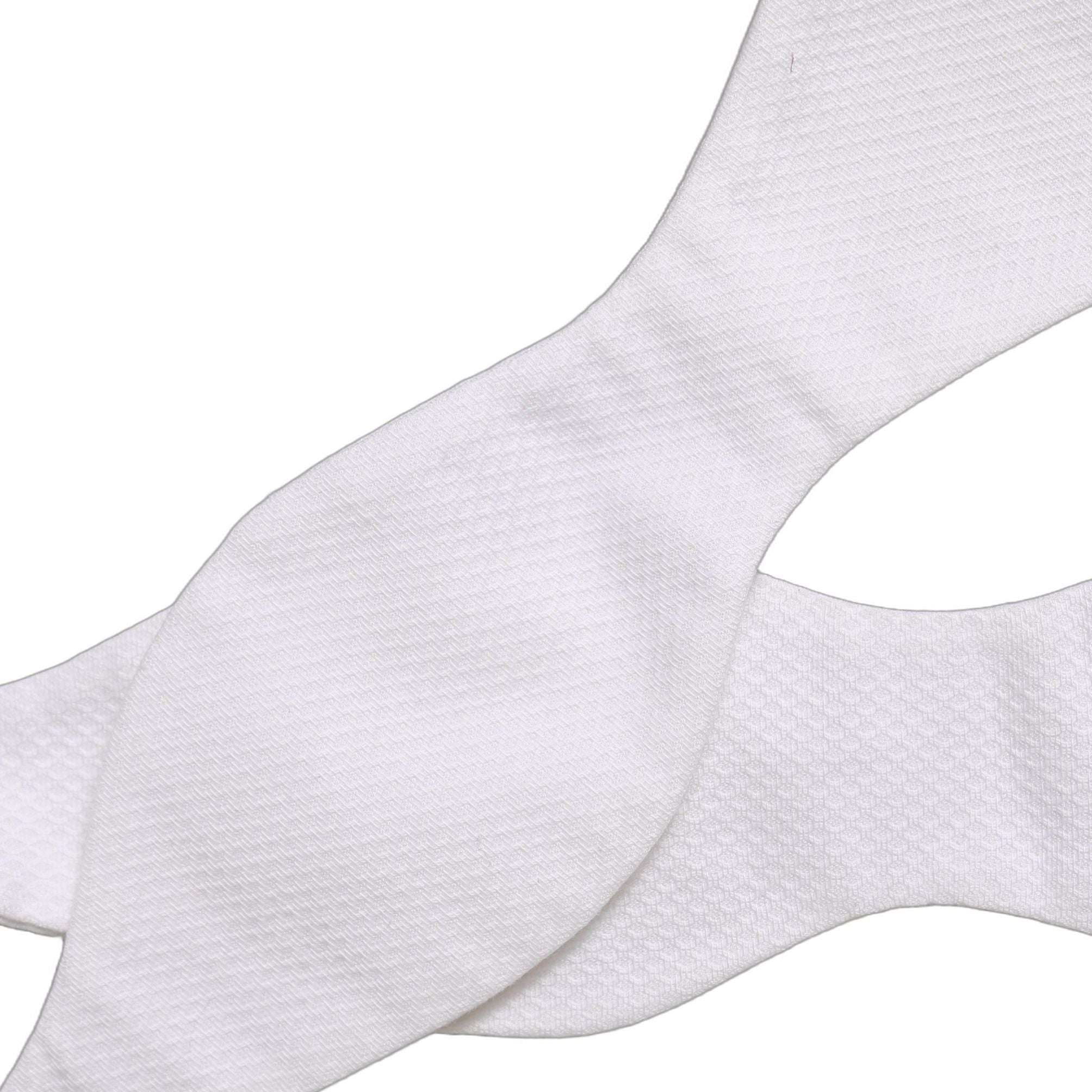 Dolce & Gabbana Men White 100% Silk Adjustable Neck Papillon Bow Tie
