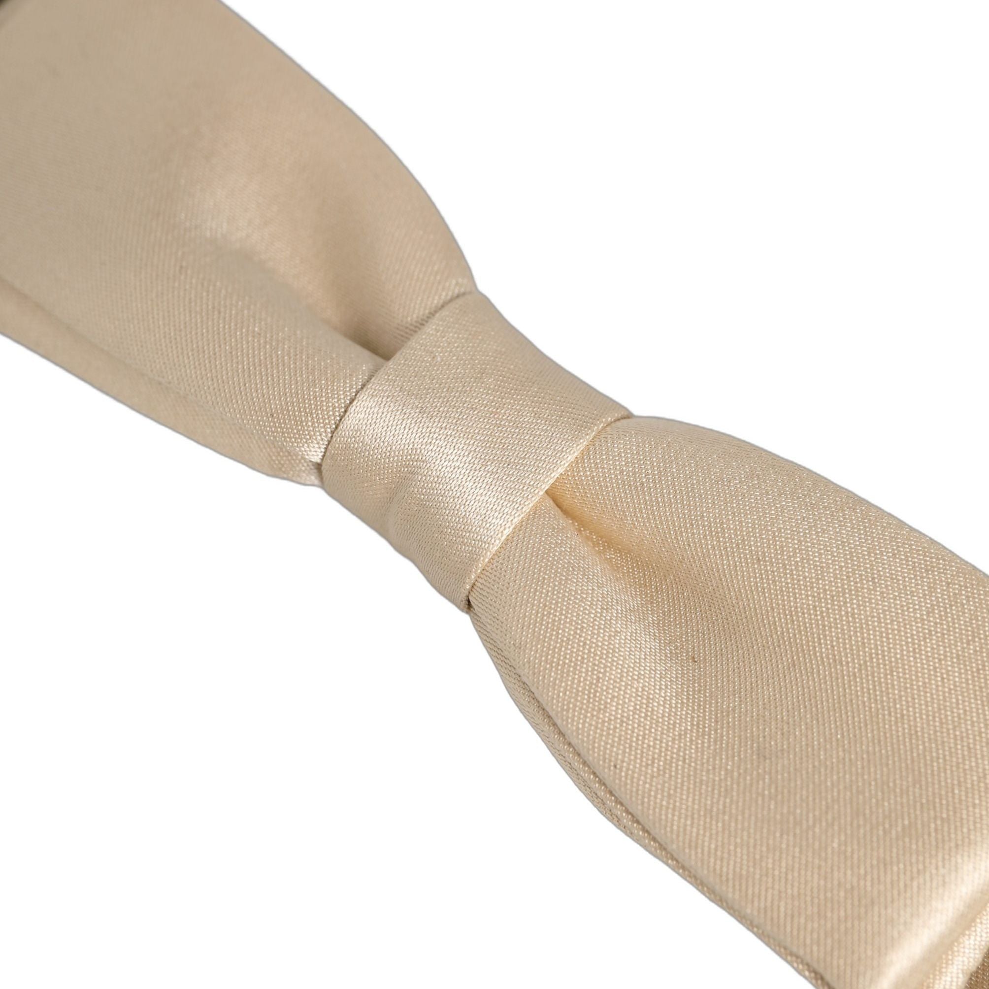 Dolce & Gabbana Men Beige 100% Silk Adjustable Neck Papillon Bow Tie