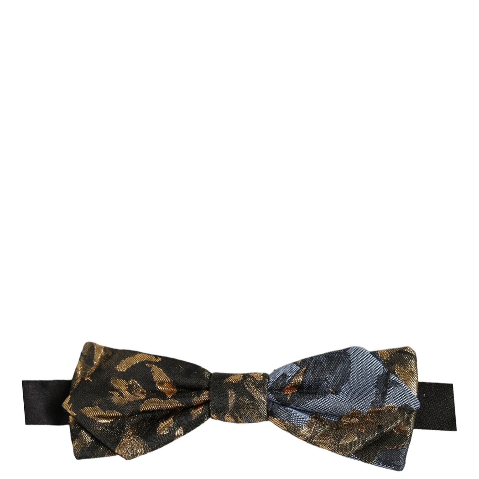 Dolce & Gabbana Men Multicolor Jacquard Adjustable Neck Bow Tie