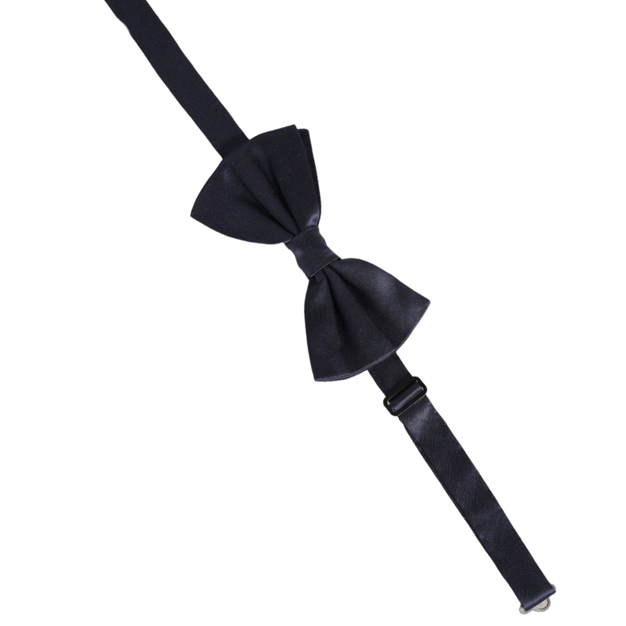 Dolce & Gabbana Dark Blue 100% Silk Adjustable Neck Papillon Bow Tie