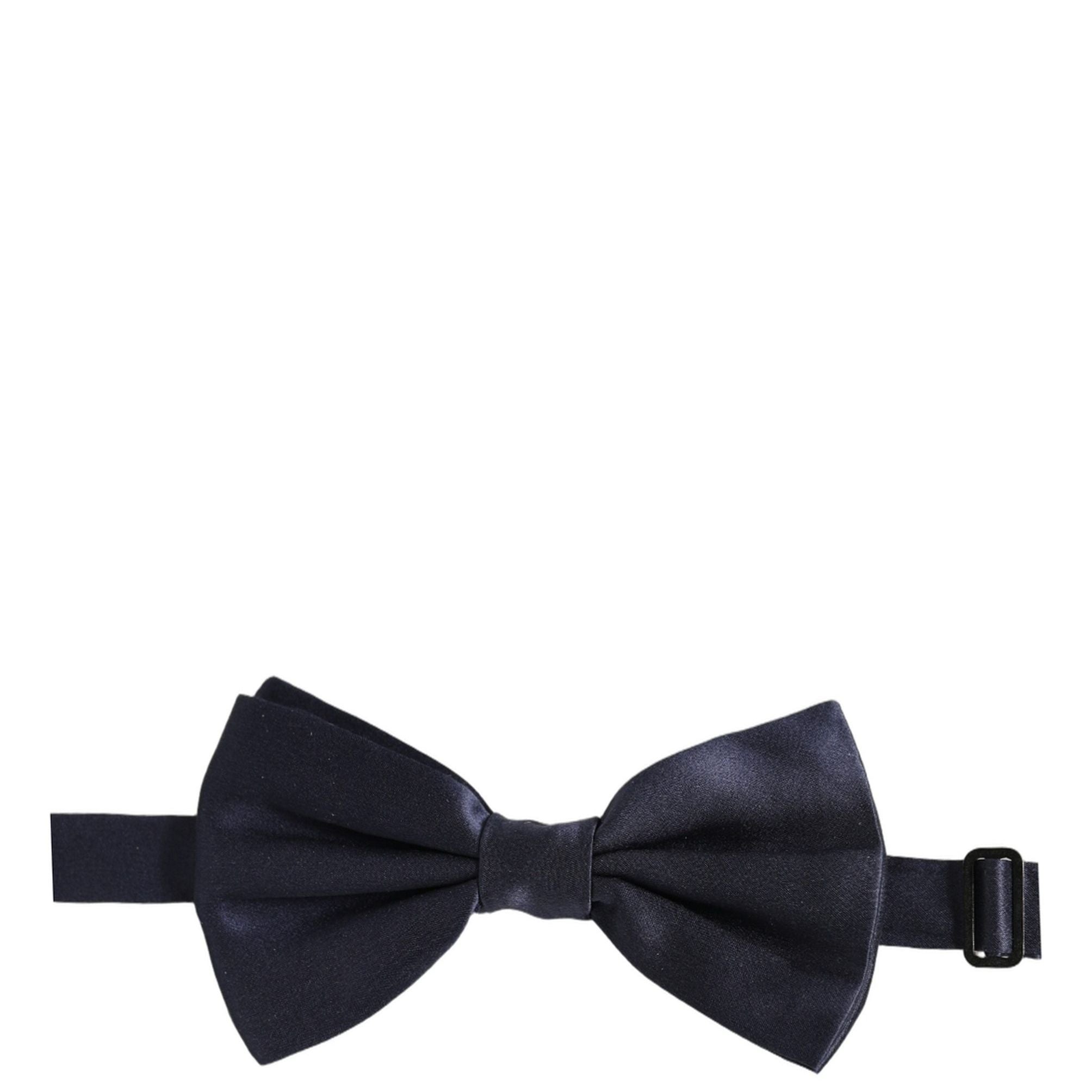 Dolce & Gabbana Dark Blue 100% Silk Adjustable Neck Papillon Bow Tie