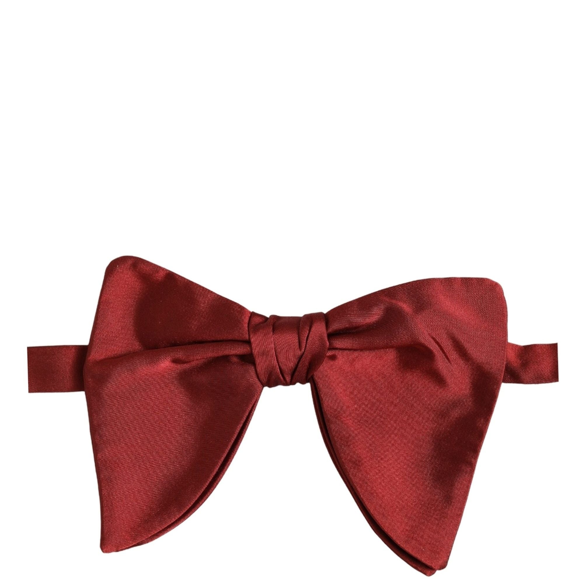 Dolce & Gabbana Men Red 100% Silk Adjustable Neck Papillon Bow Tie
