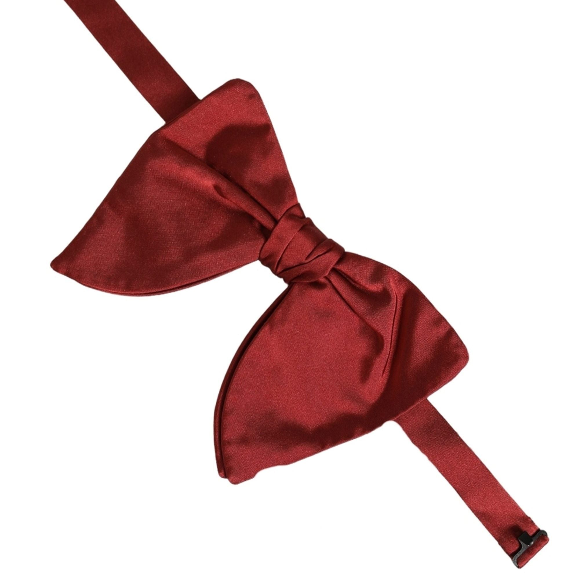 Dolce & Gabbana Men Red 100% Silk Adjustable Neck Papillon Bow Tie