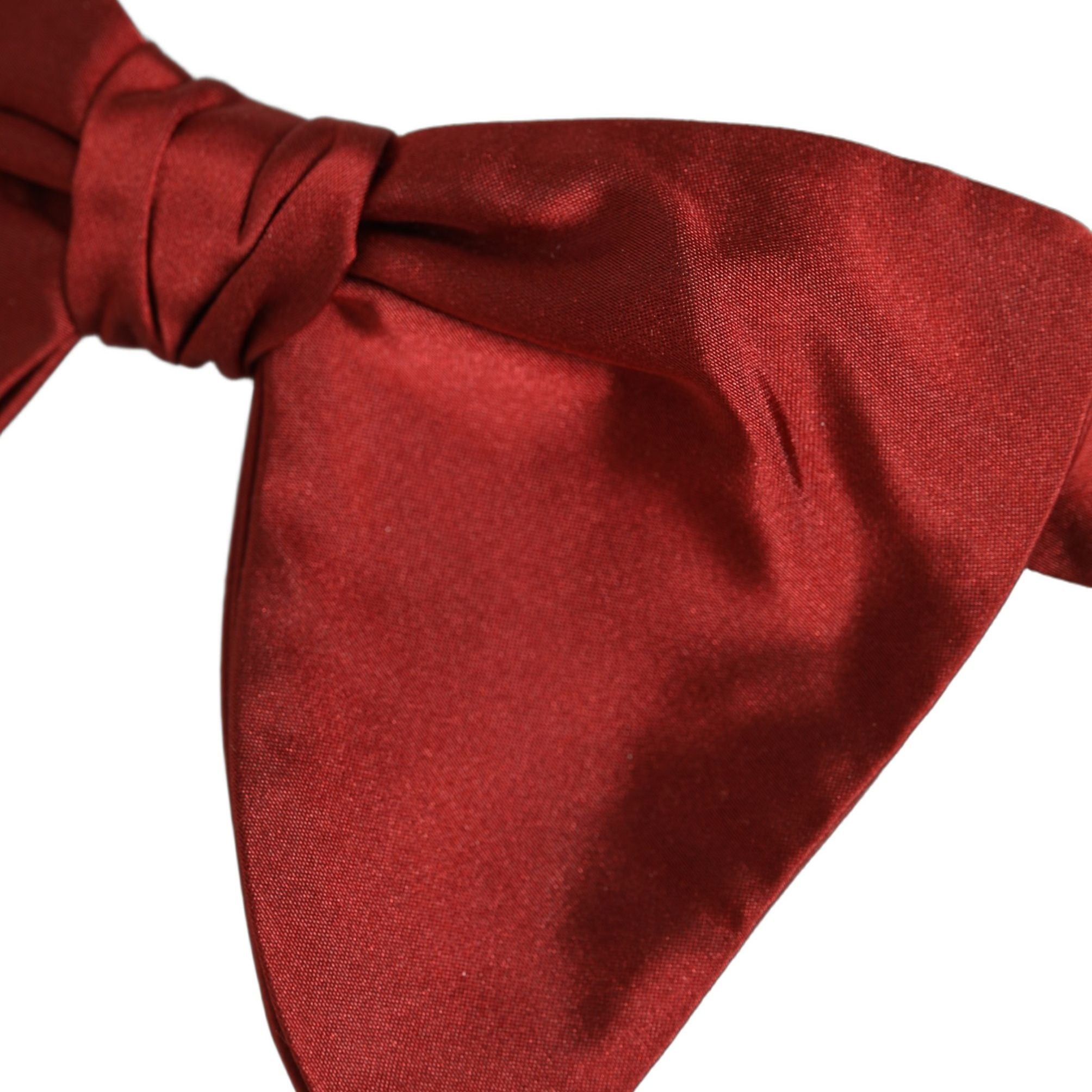 Dolce & Gabbana Men Red 100% Silk Adjustable Neck Papillon Bow Tie