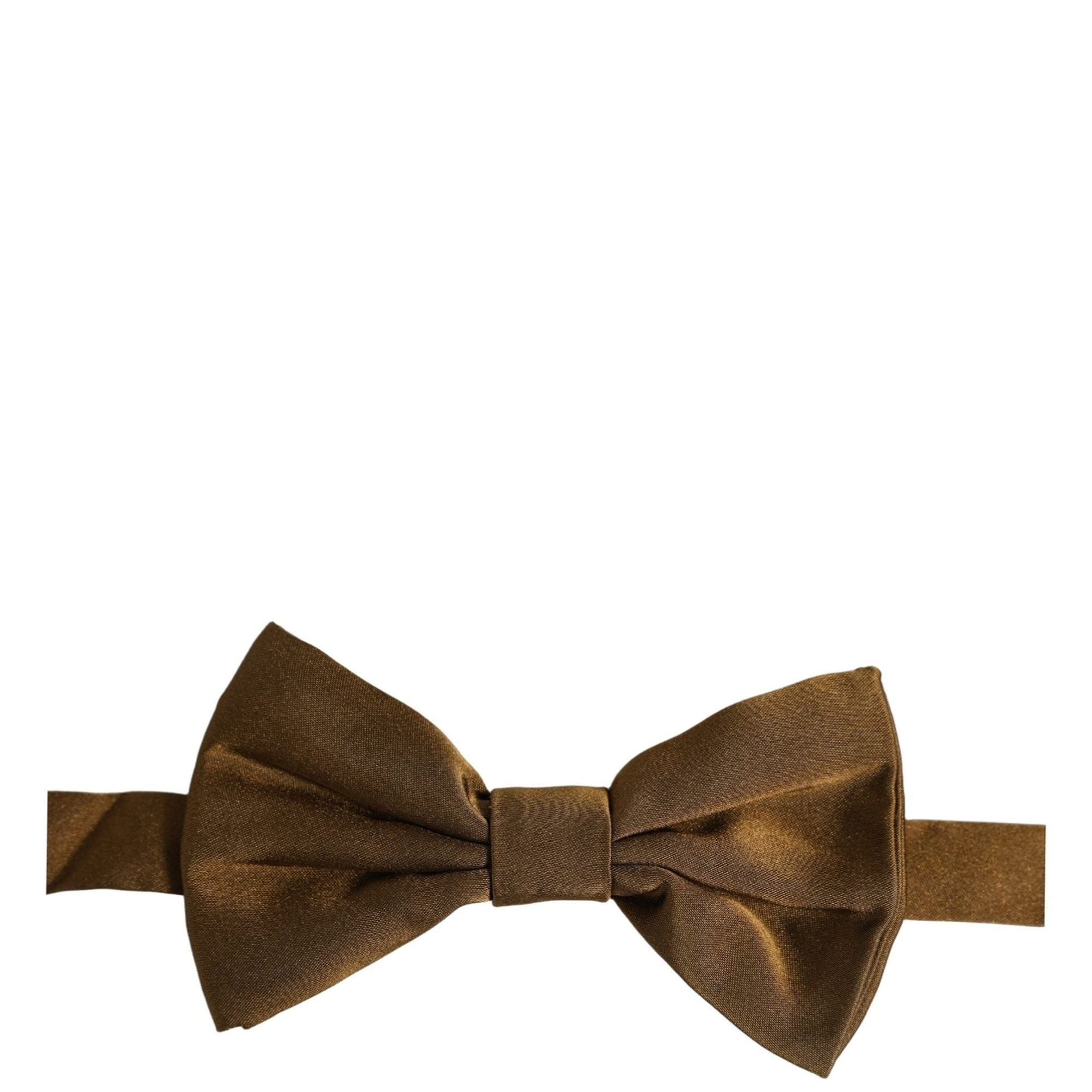 Dolce & Gabbana Men Brown 100% Silk Adjustable Neck Papillon Bow Tie