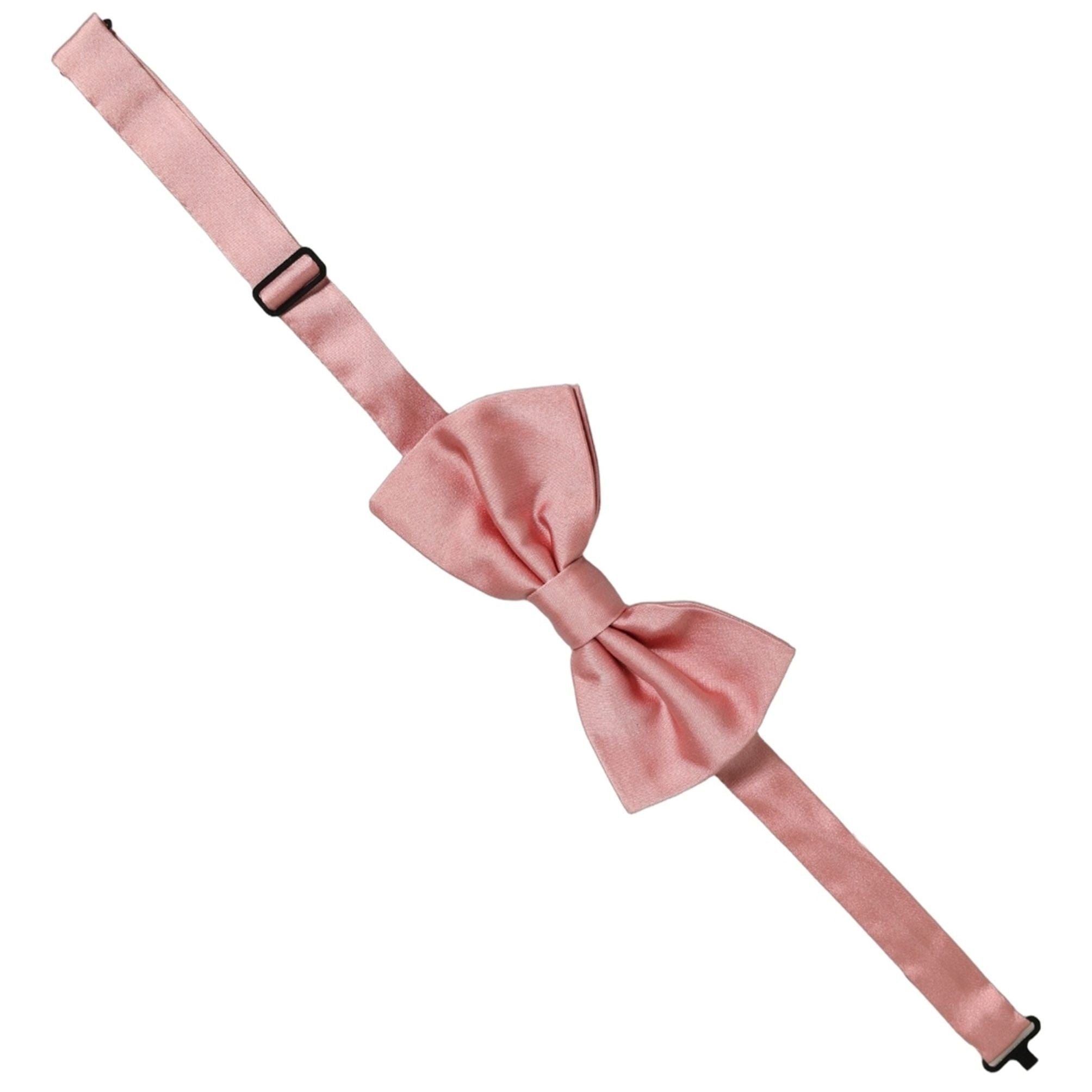 Dolce & Gabbana Men Light Pink 100% Silk Adjustable Neck Papillon Bow Tie