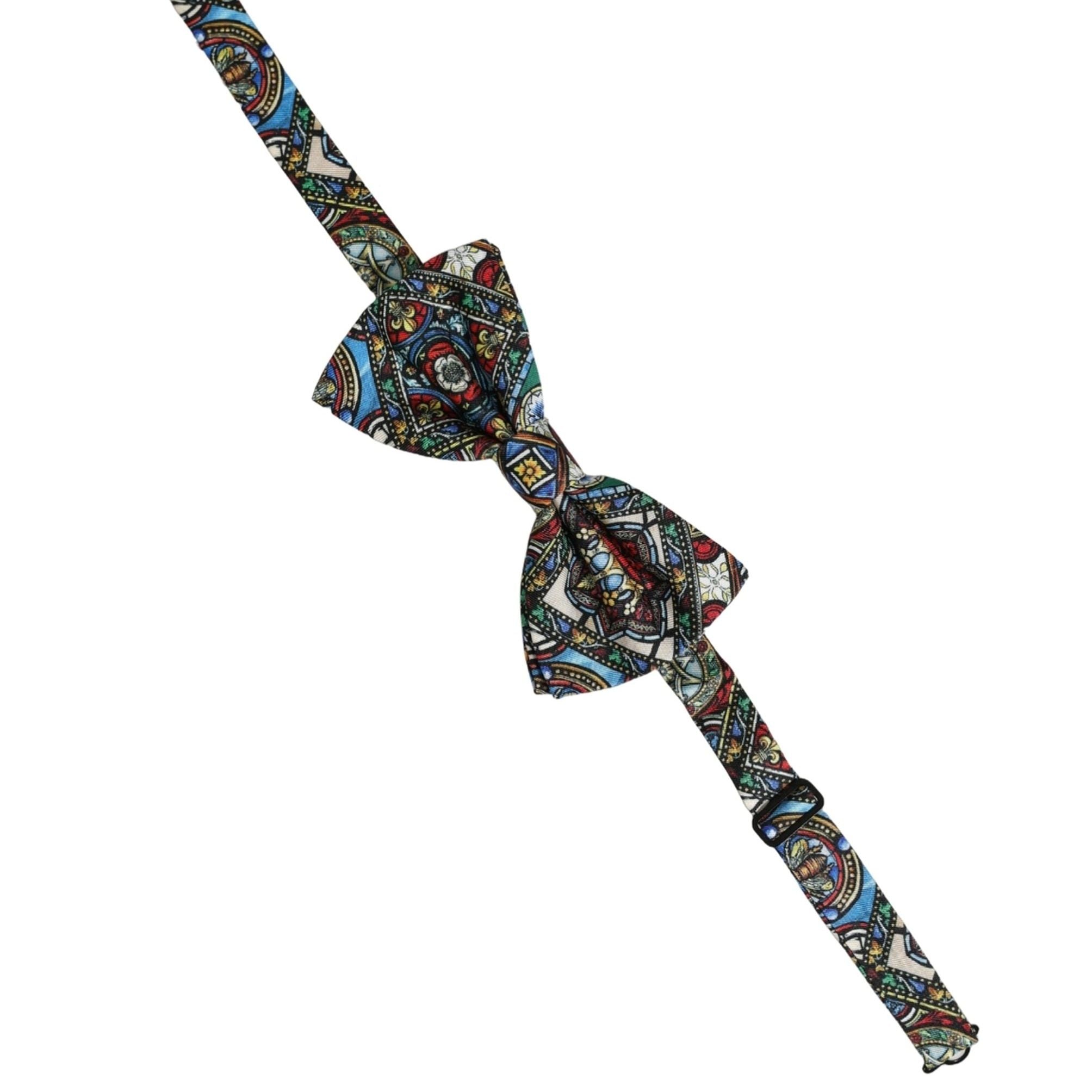 Dolce & Gabbana Men Multicolor Sicilian Adjustable Neck Papillon Bow Tie
