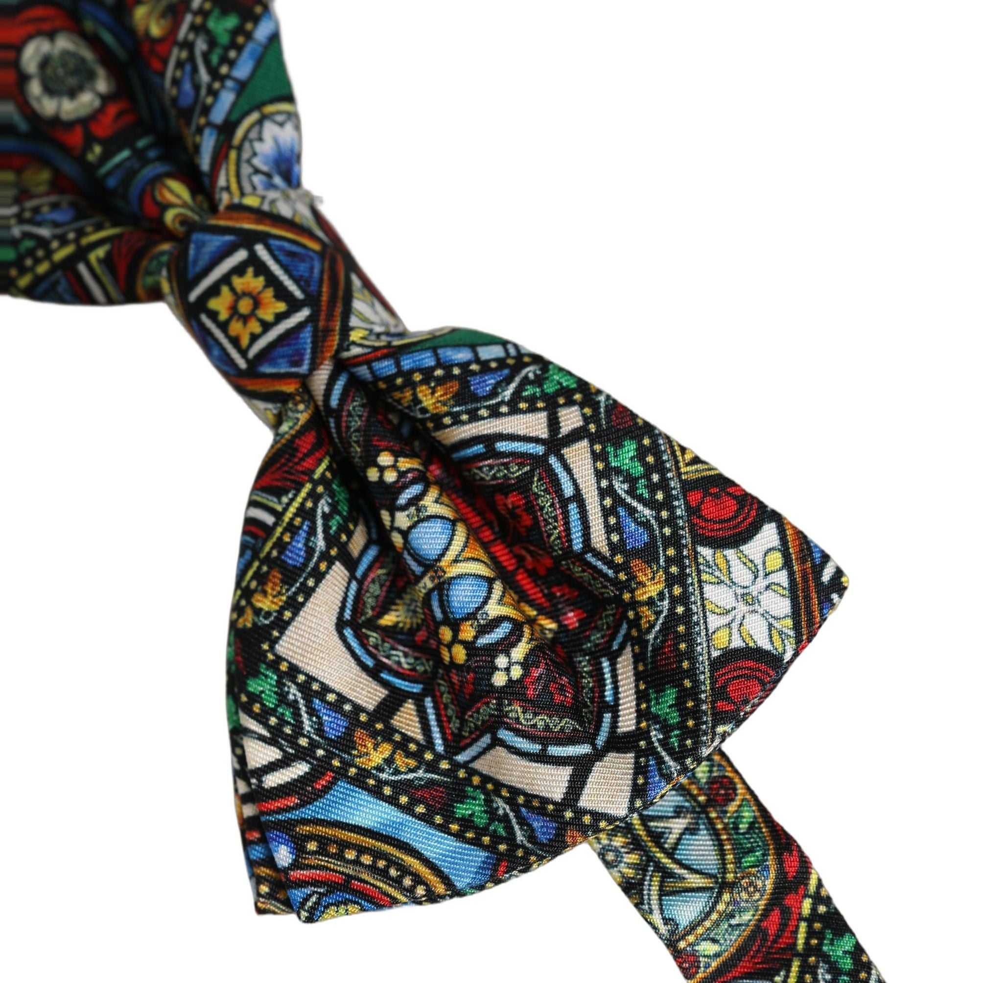 Dolce & Gabbana Men Multicolor Sicilian Adjustable Neck Papillon Bow Tie