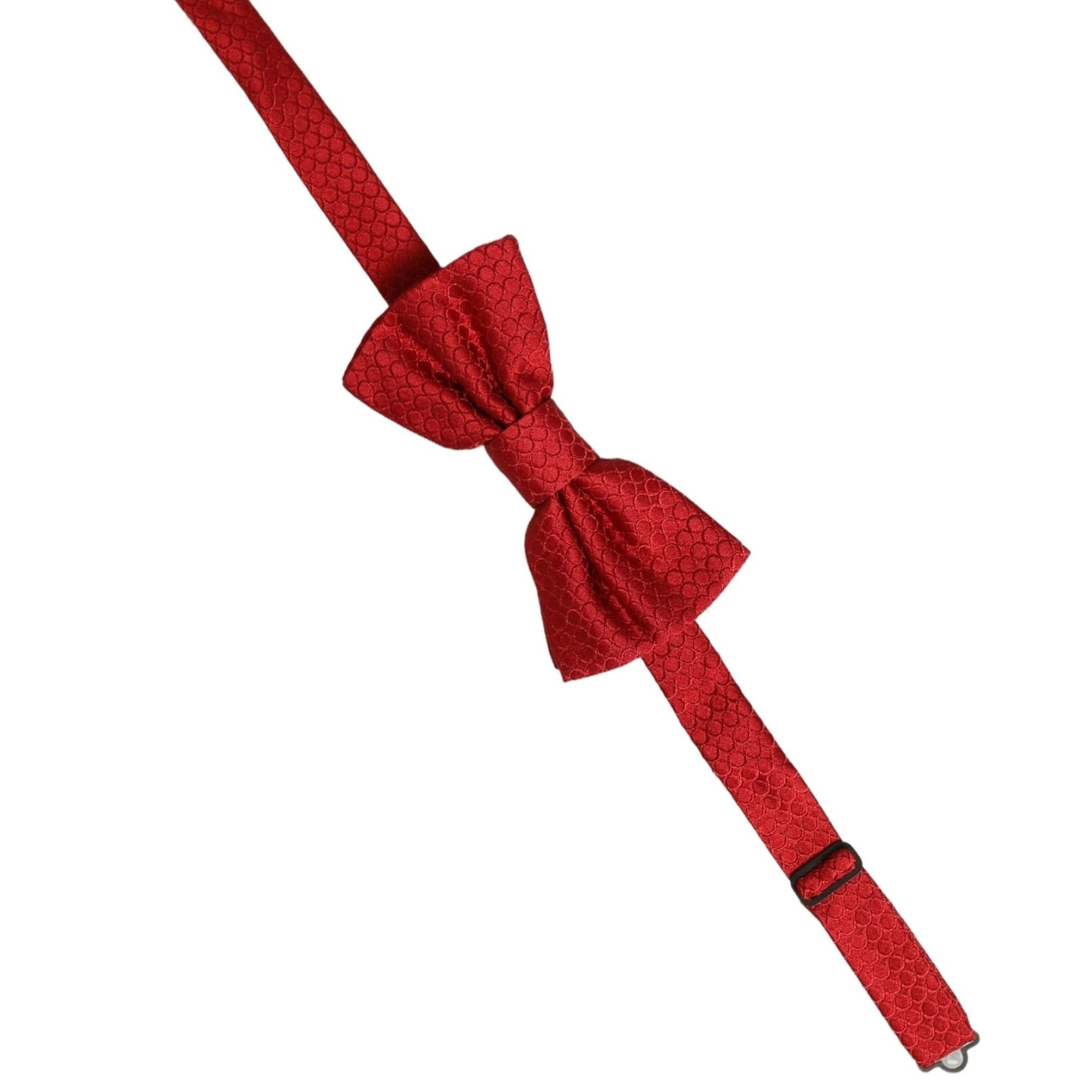 Dolce & Gabbana Men Red 100% Silk Adjustable Neck Papillon Bow Tie