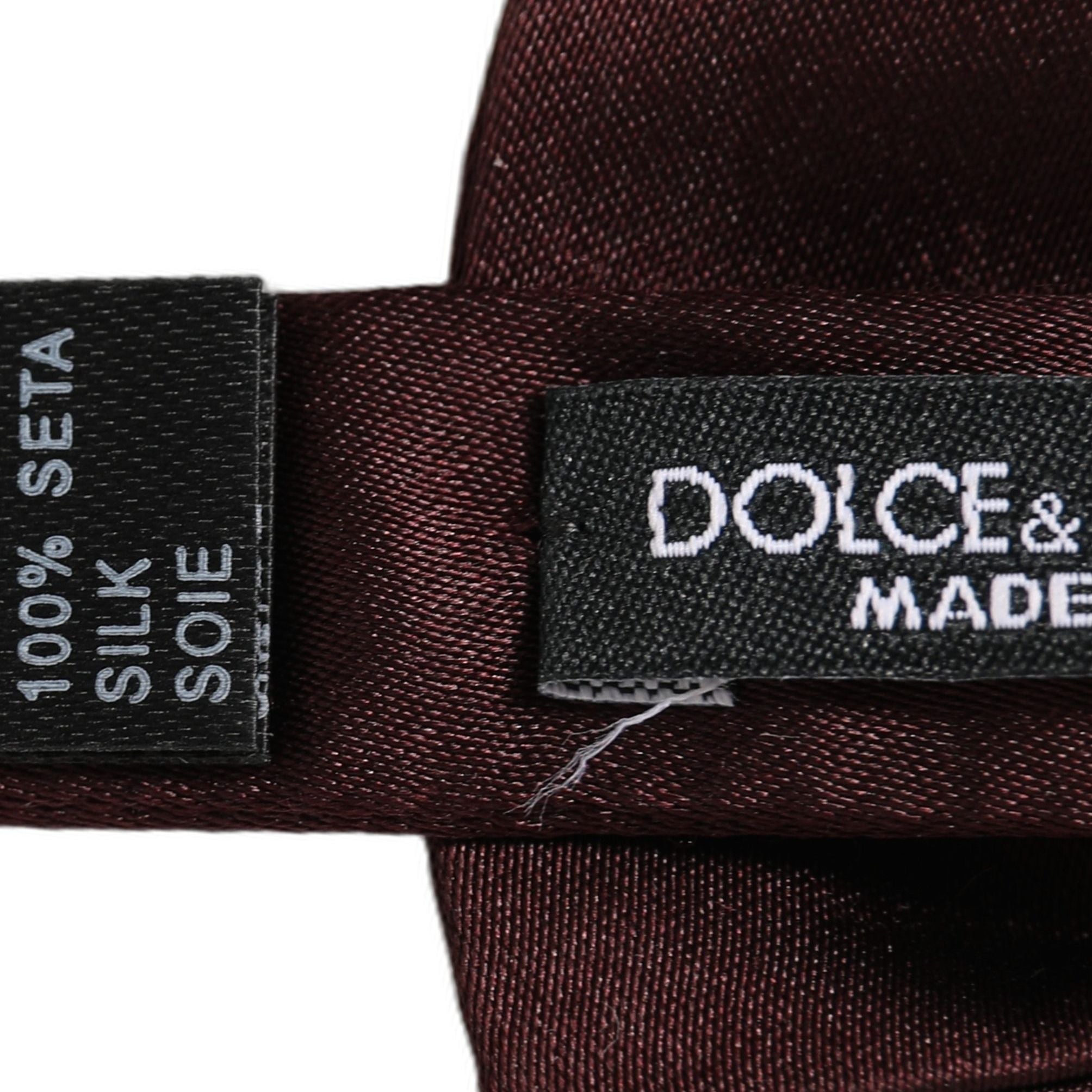 Dolce & Gabbana Men Brown 100% Silk Adjustable Neck Papillon Bow Tie