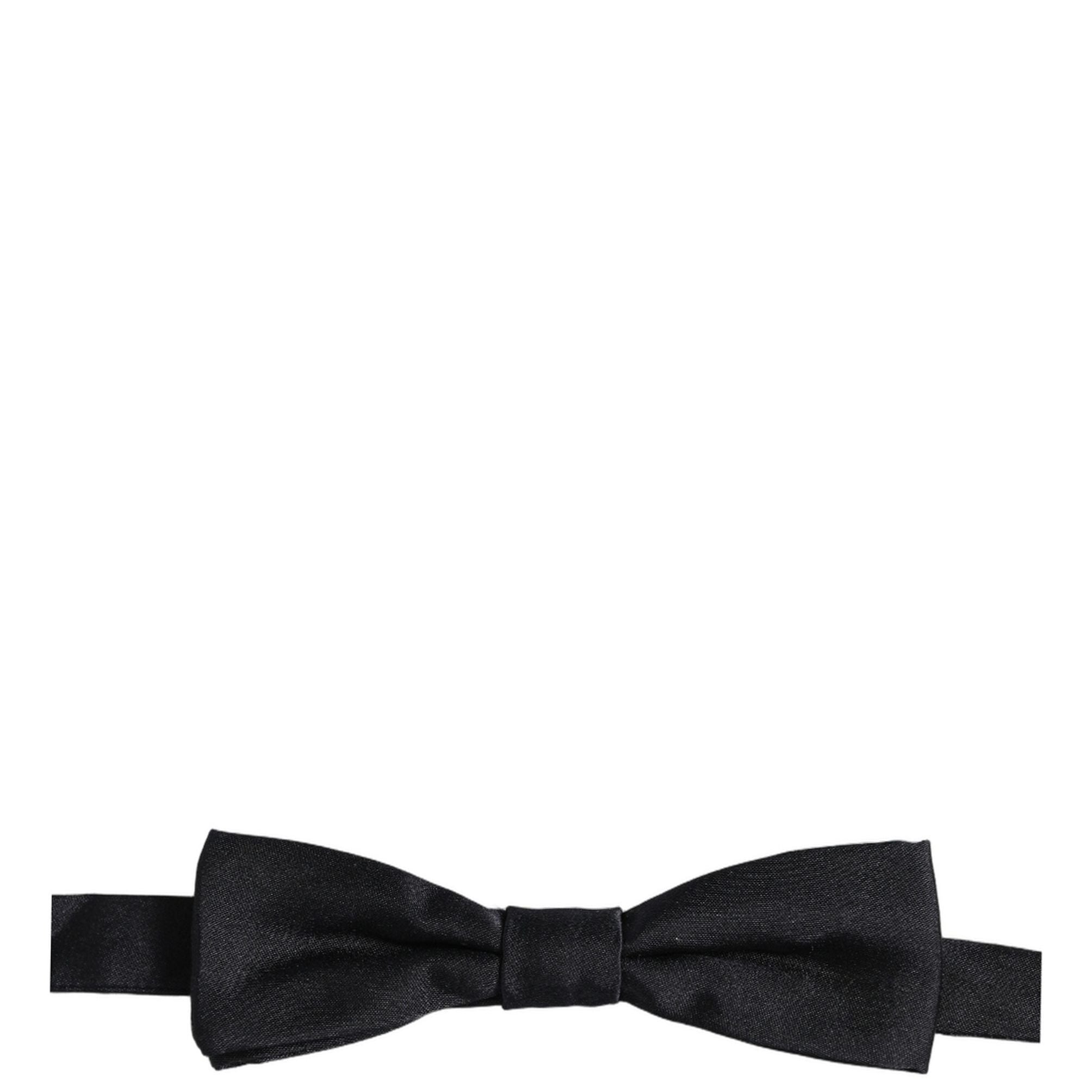 Dolce & Gabbana Men Black 100% Silk Adjustable Neck Papillon Bow Tie