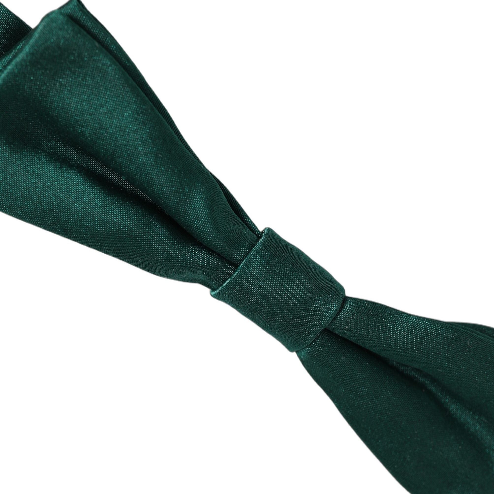 Dolce & Gabbana Men Green 100% Silk Adjustable Neck Papillon Bow Tie