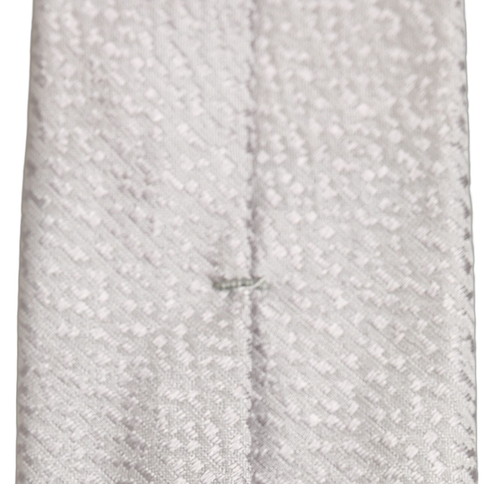 Dolce & Gabbana Men Gray 100% Silk Textured Adjustable Tied Necktie Tie